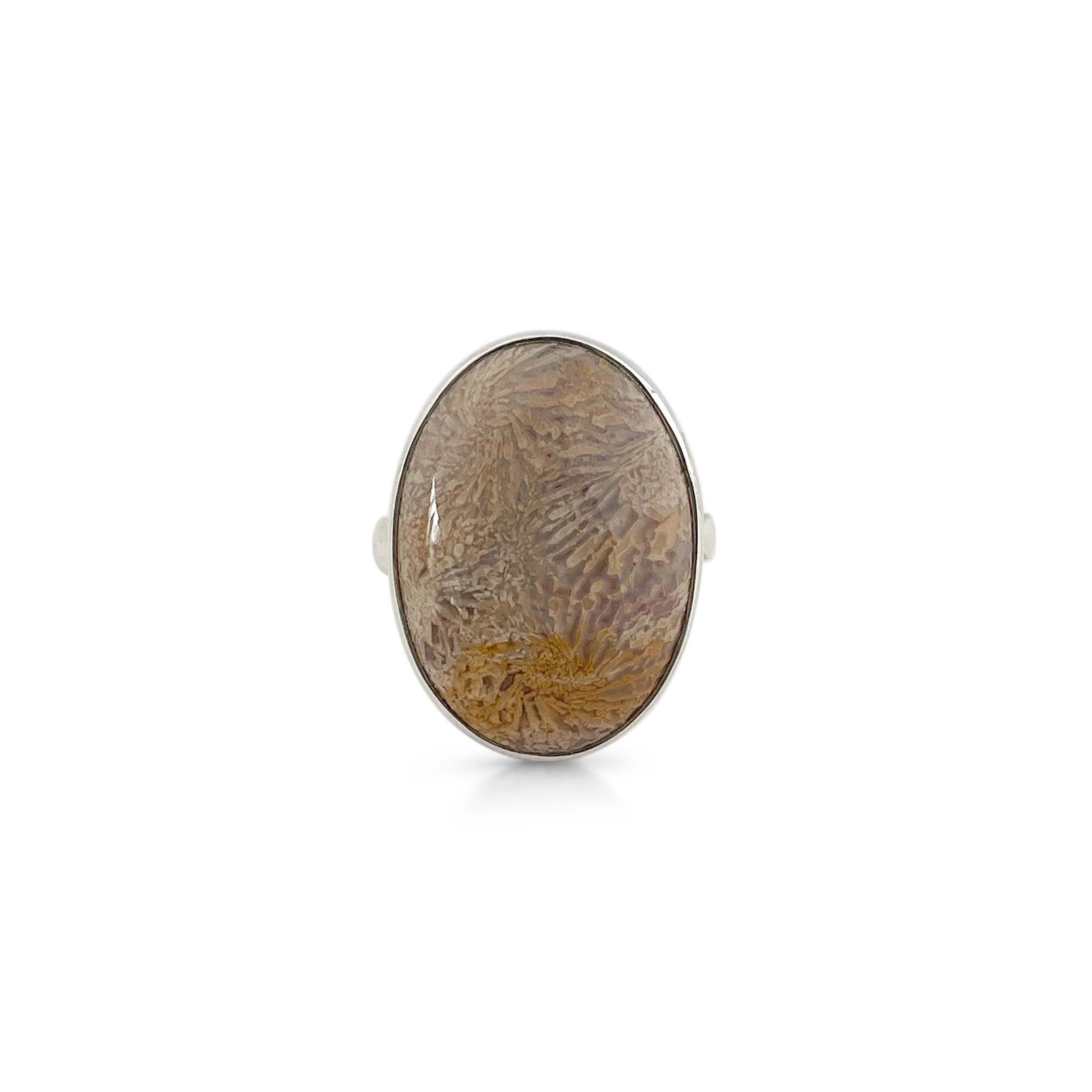 Fossilized Coral Ring-(FSC-2-16)