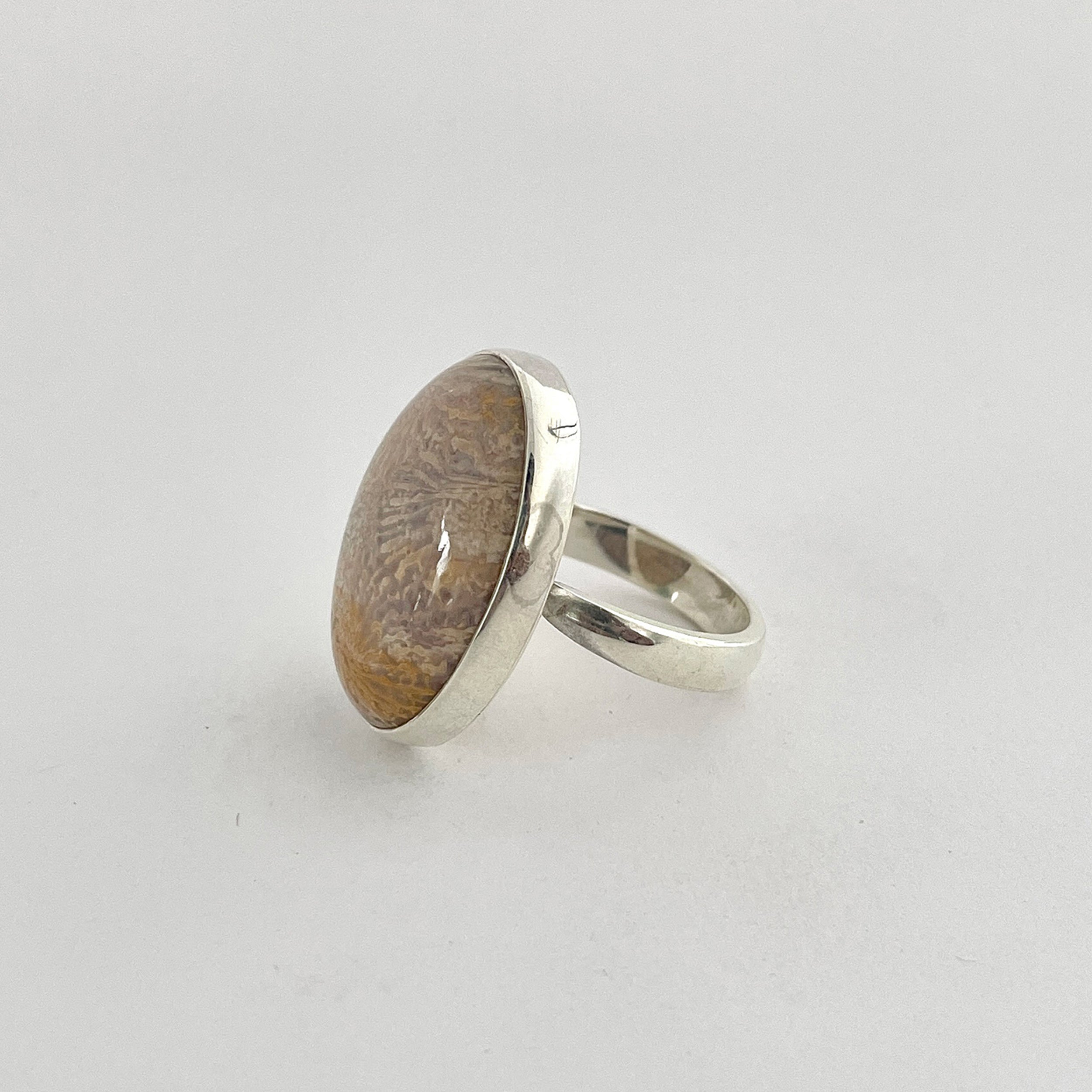 Fossilized Coral Ring-(FSC-2-16)
