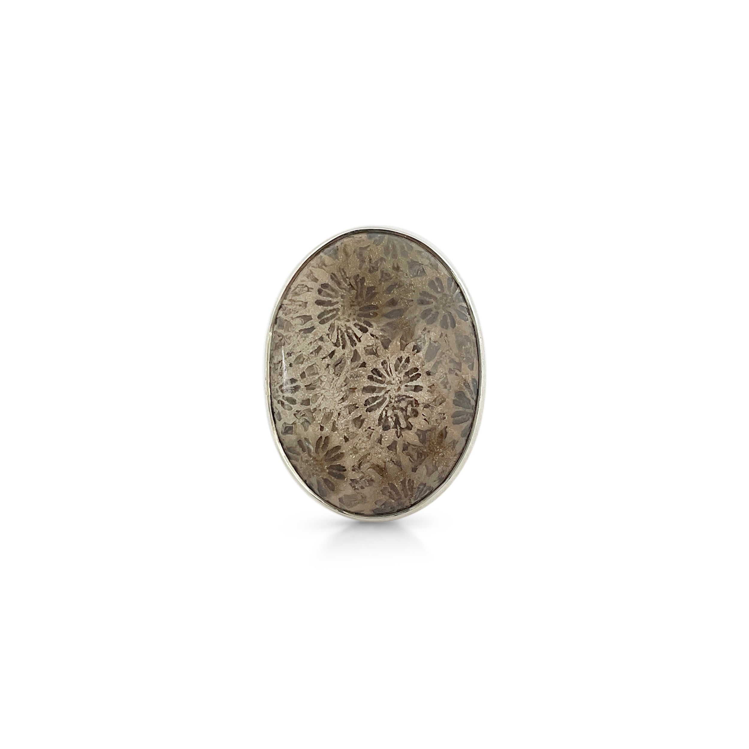 Fossilized Coral Ring-(FSC-2-17)