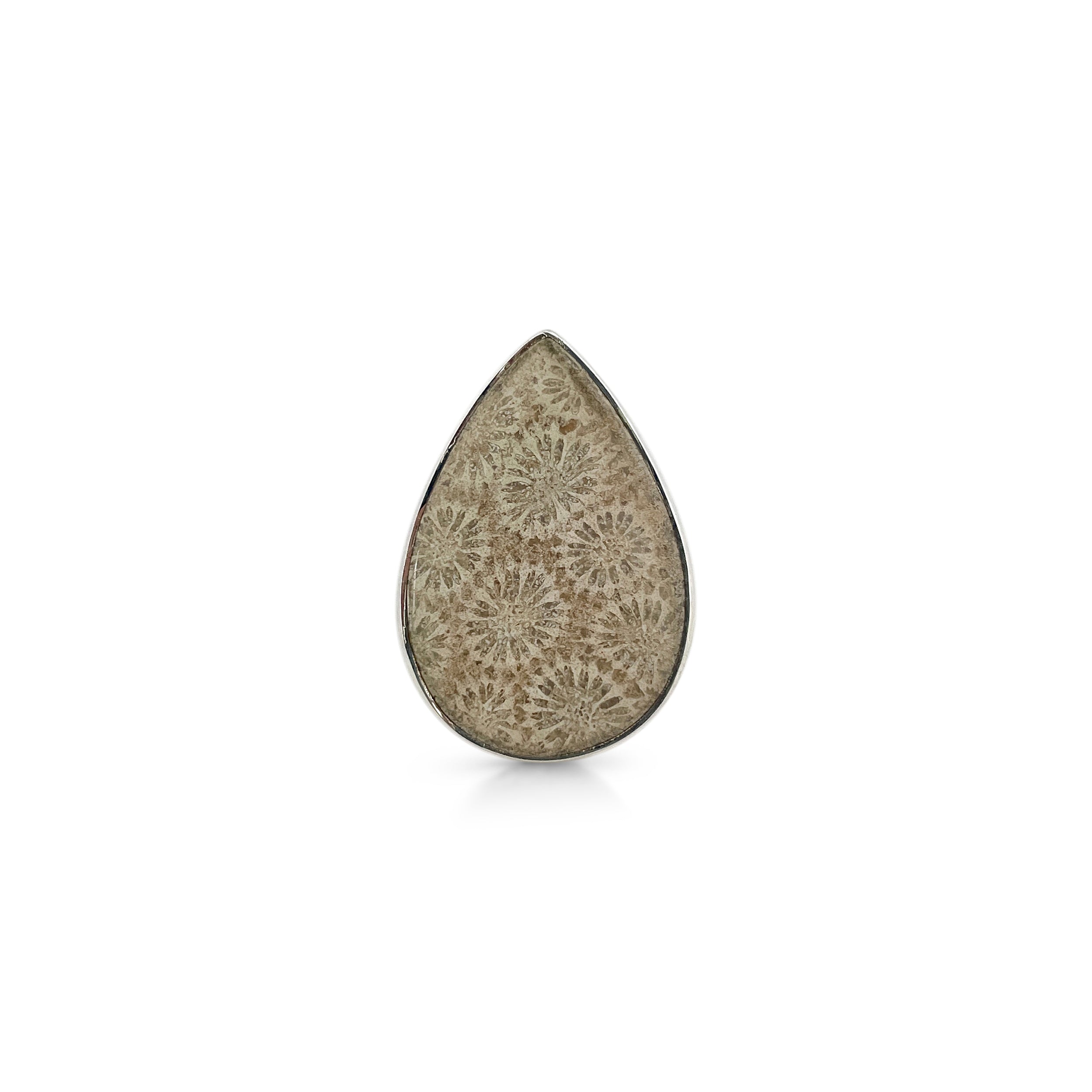 Fossilized Coral Ring-(FSC-2-20)