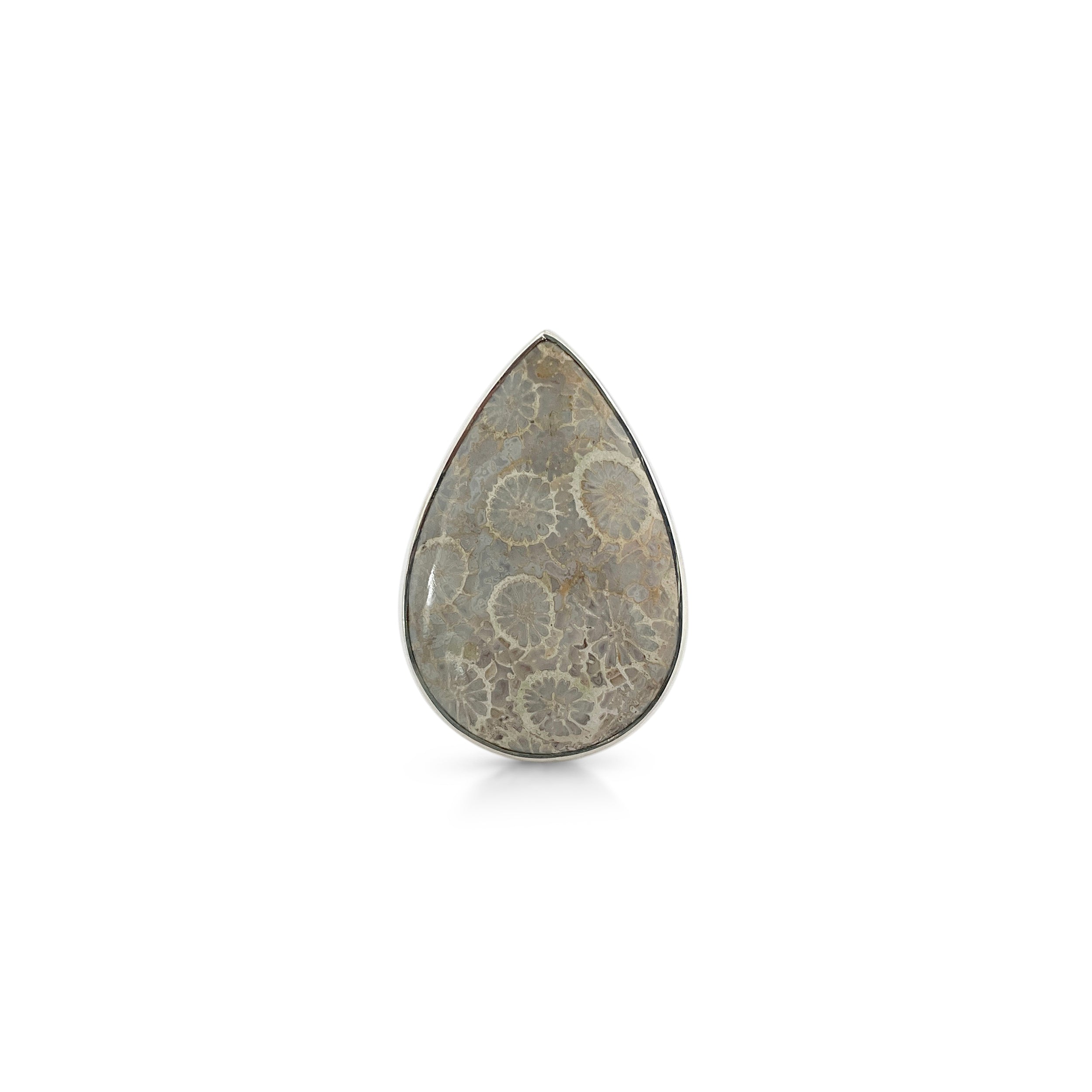 Fossilized Coral Ring-(FSC-2-6)