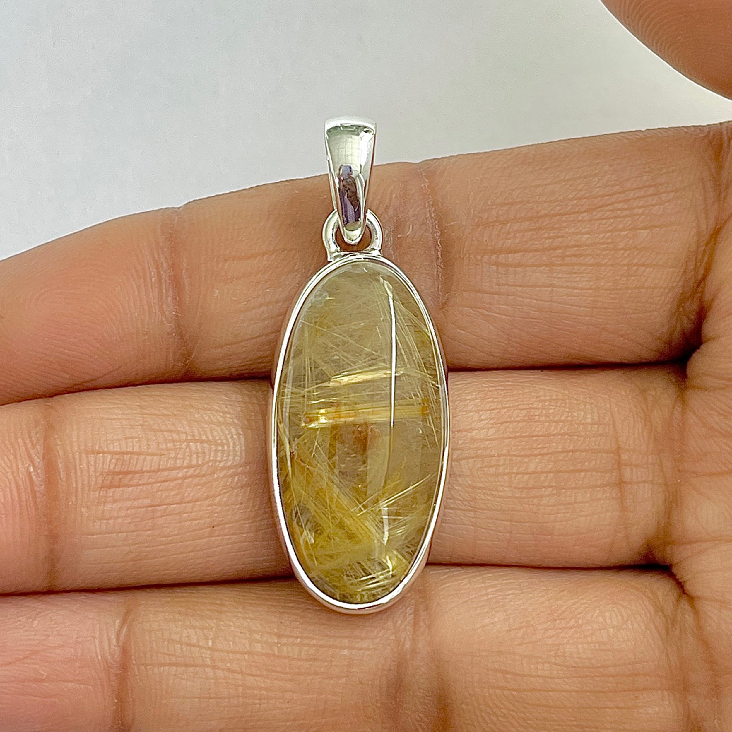 Golden Rutile Pendant-(GDR-1-14)