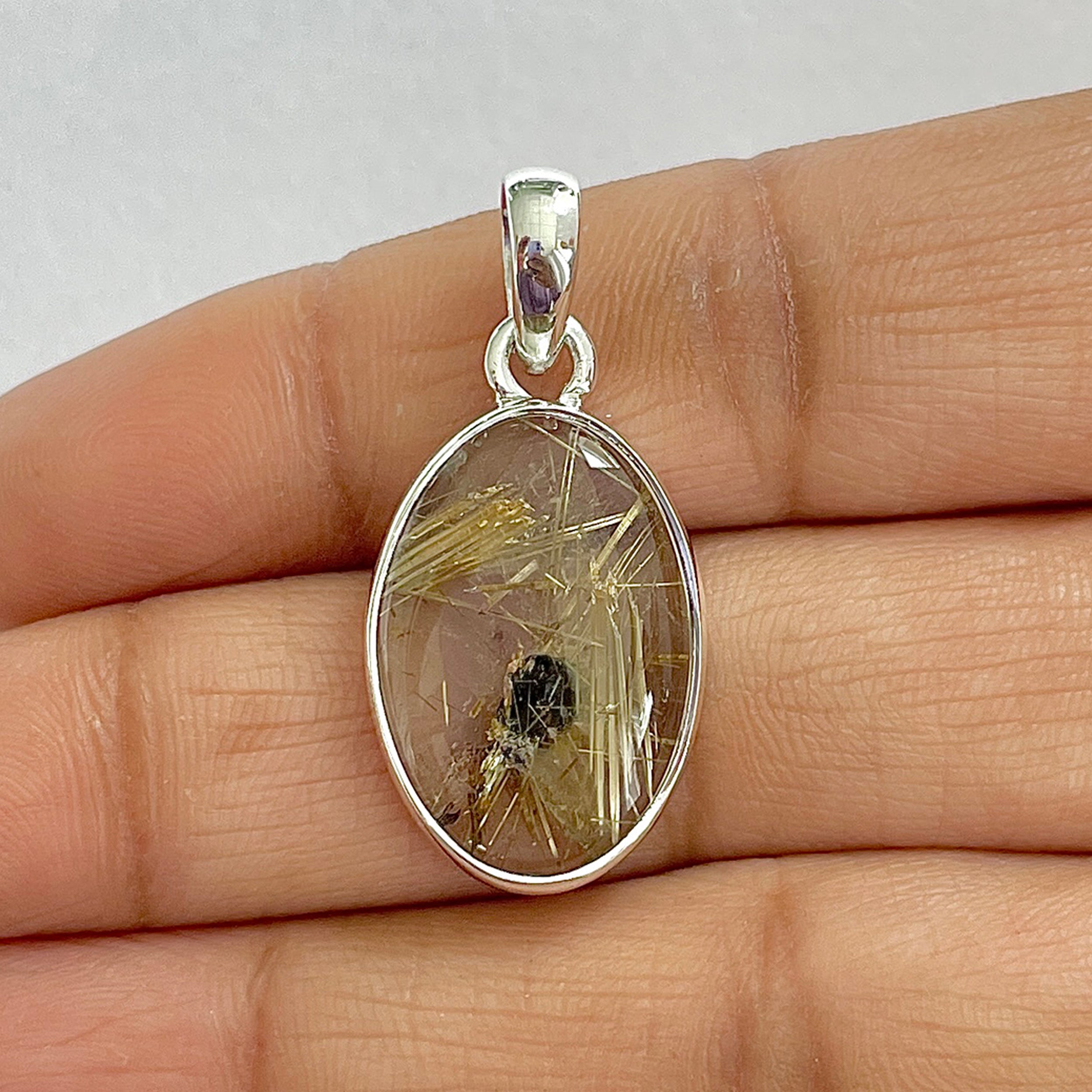 Golden Rutile Pendant-(GDR-1-4)