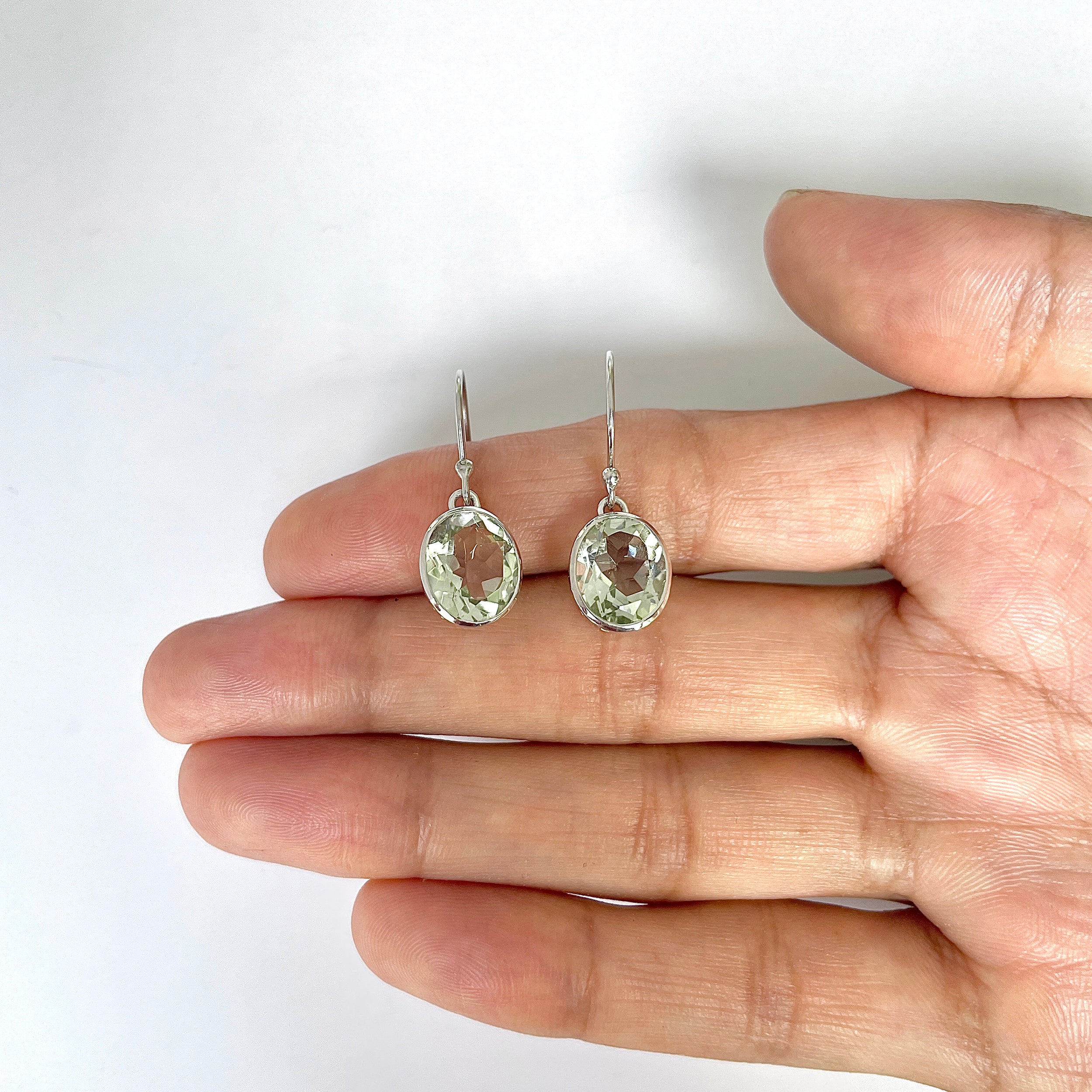 Green Amethyst Earring-(GRA-RDE-997)