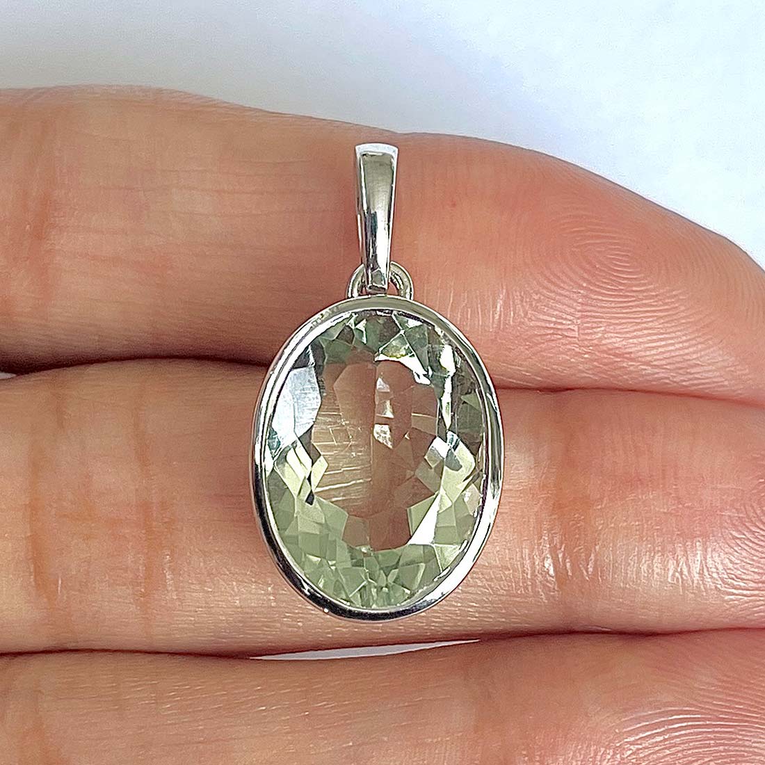 Green Amethyst Pendant-(GRA-RDP-458)