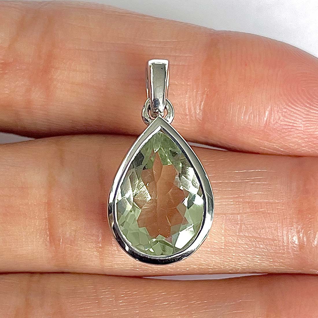 Green Amethyst Pendant-(GRA-RDP-463)