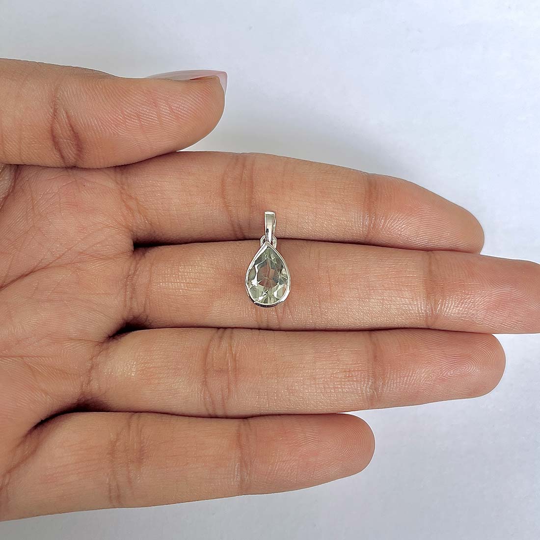 Green Amethyst Pendant-(GRA-RDP-468)