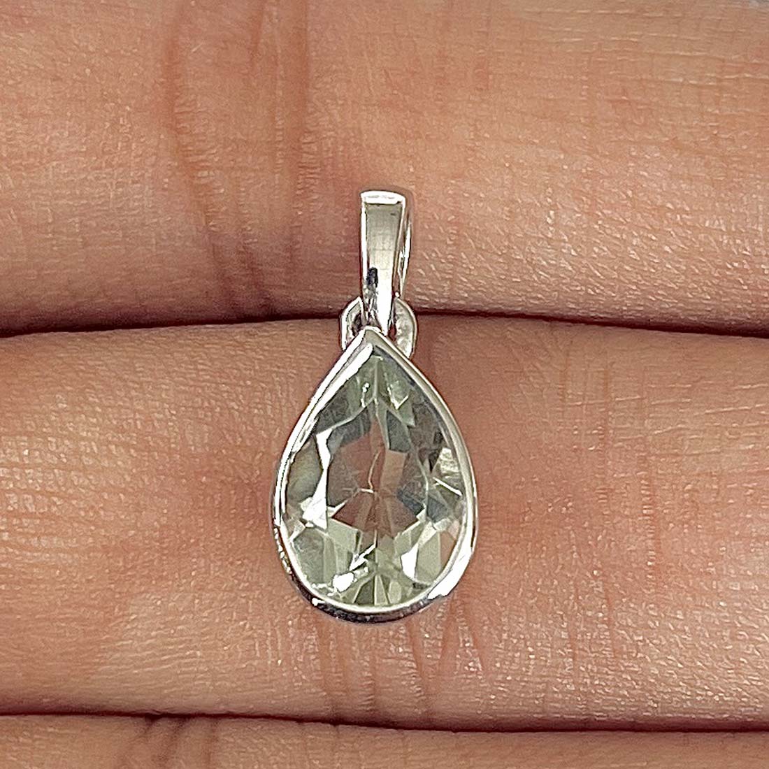 Green Amethyst Pendant-(GRA-RDP-468)