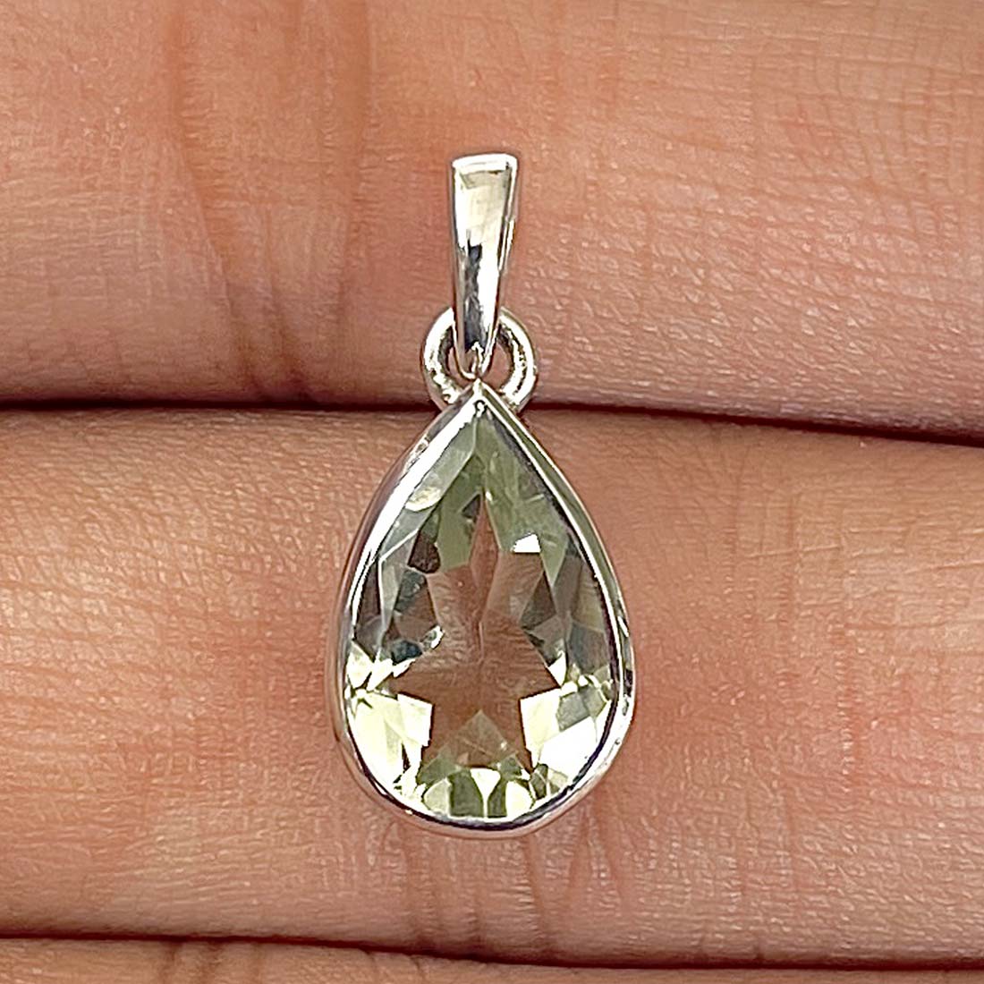 Green Amethyst Pendant-(GRA-RDP-790)