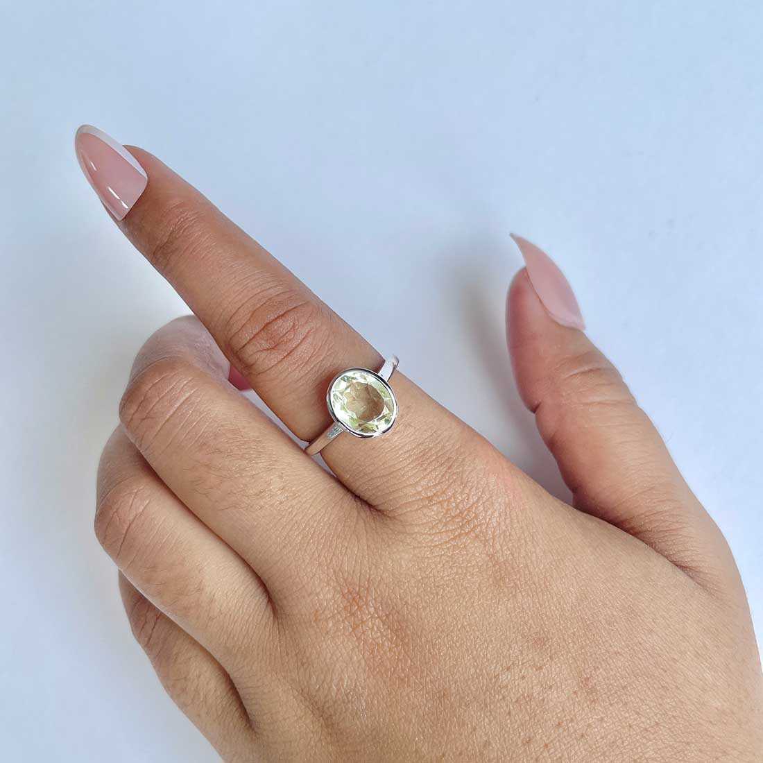 Green Amethyst Ring-(GRA-RDR-1623.)