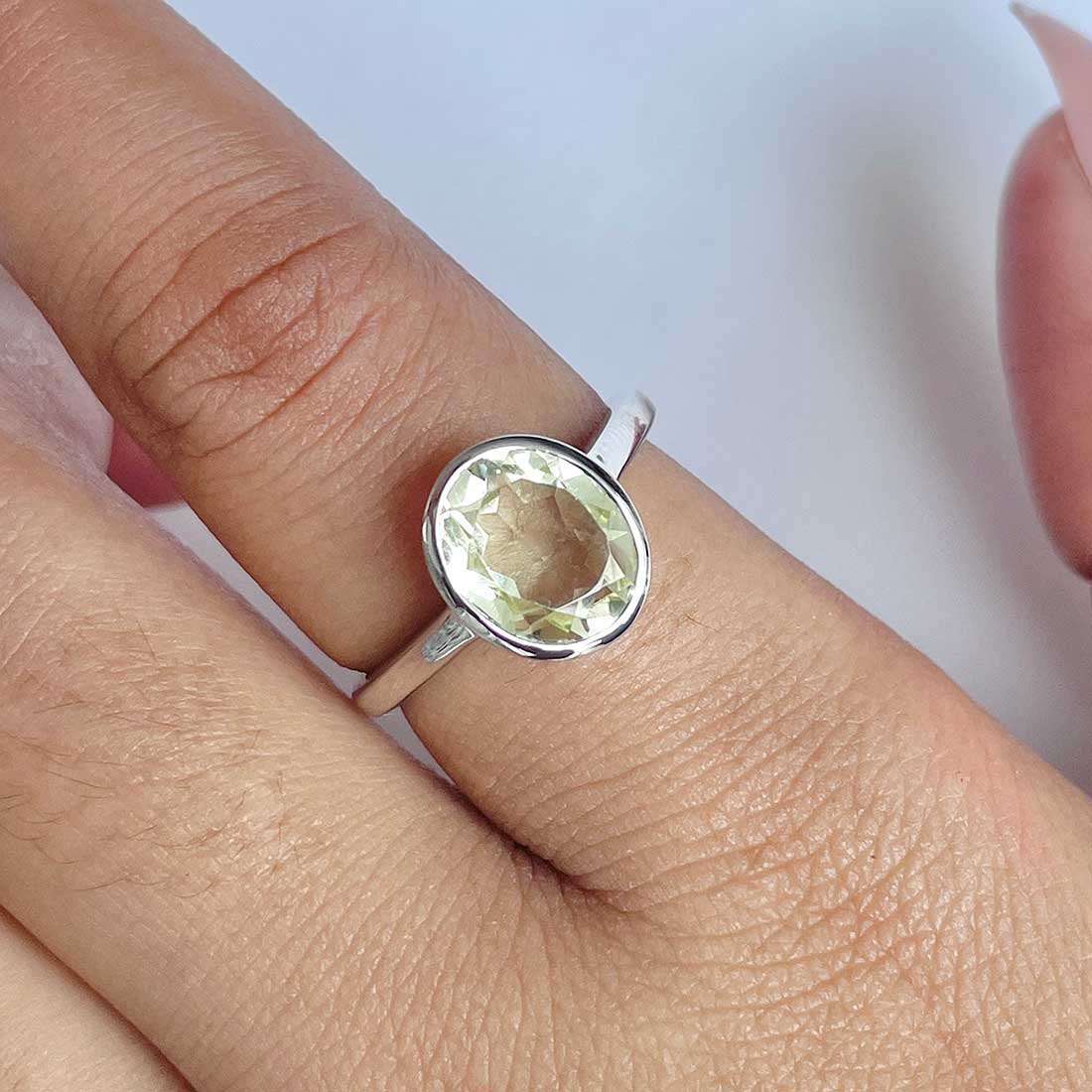 Green Amethyst Ring-(GRA-RDR-1623.)