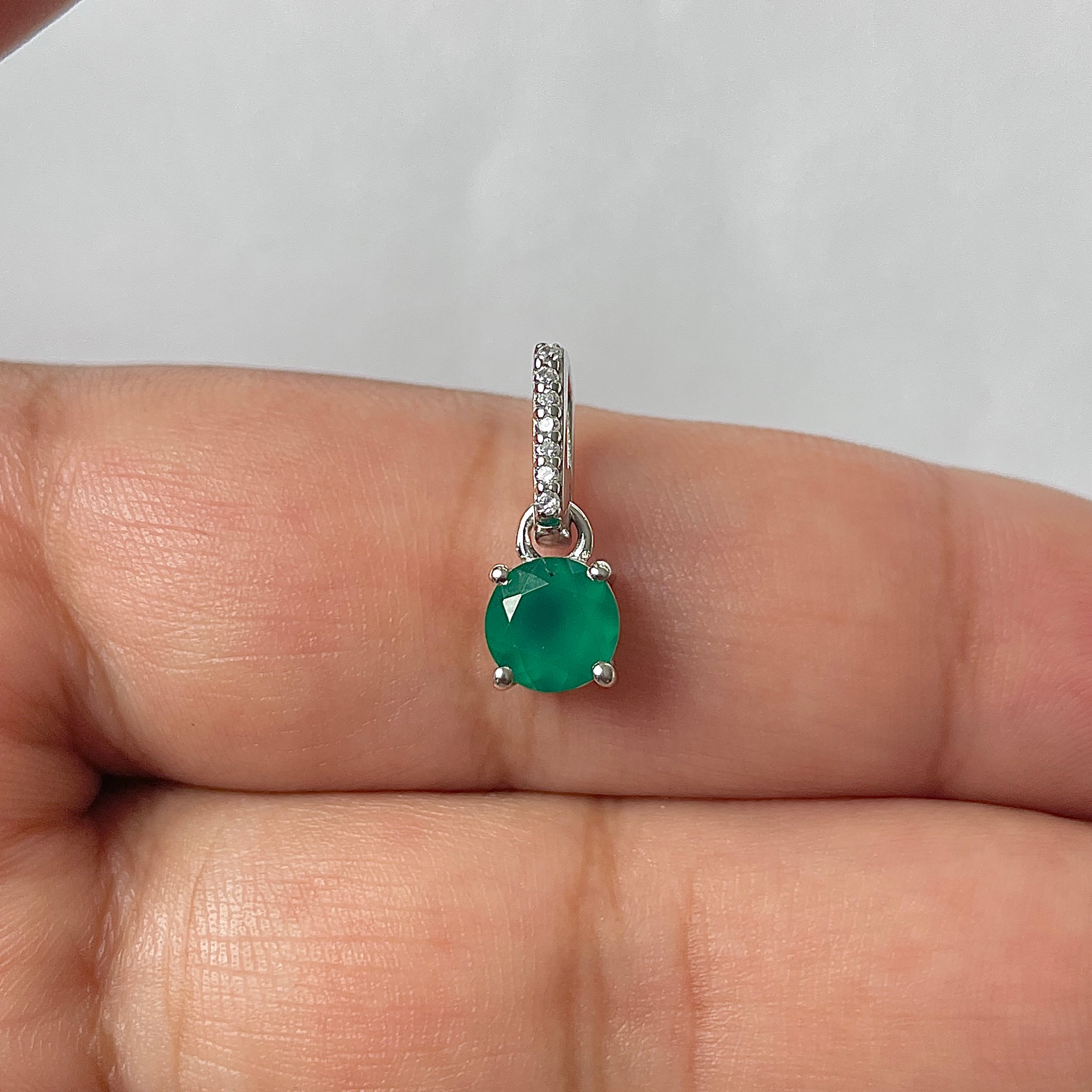 Green Onyx Pendant-(GRO-RDP-549)