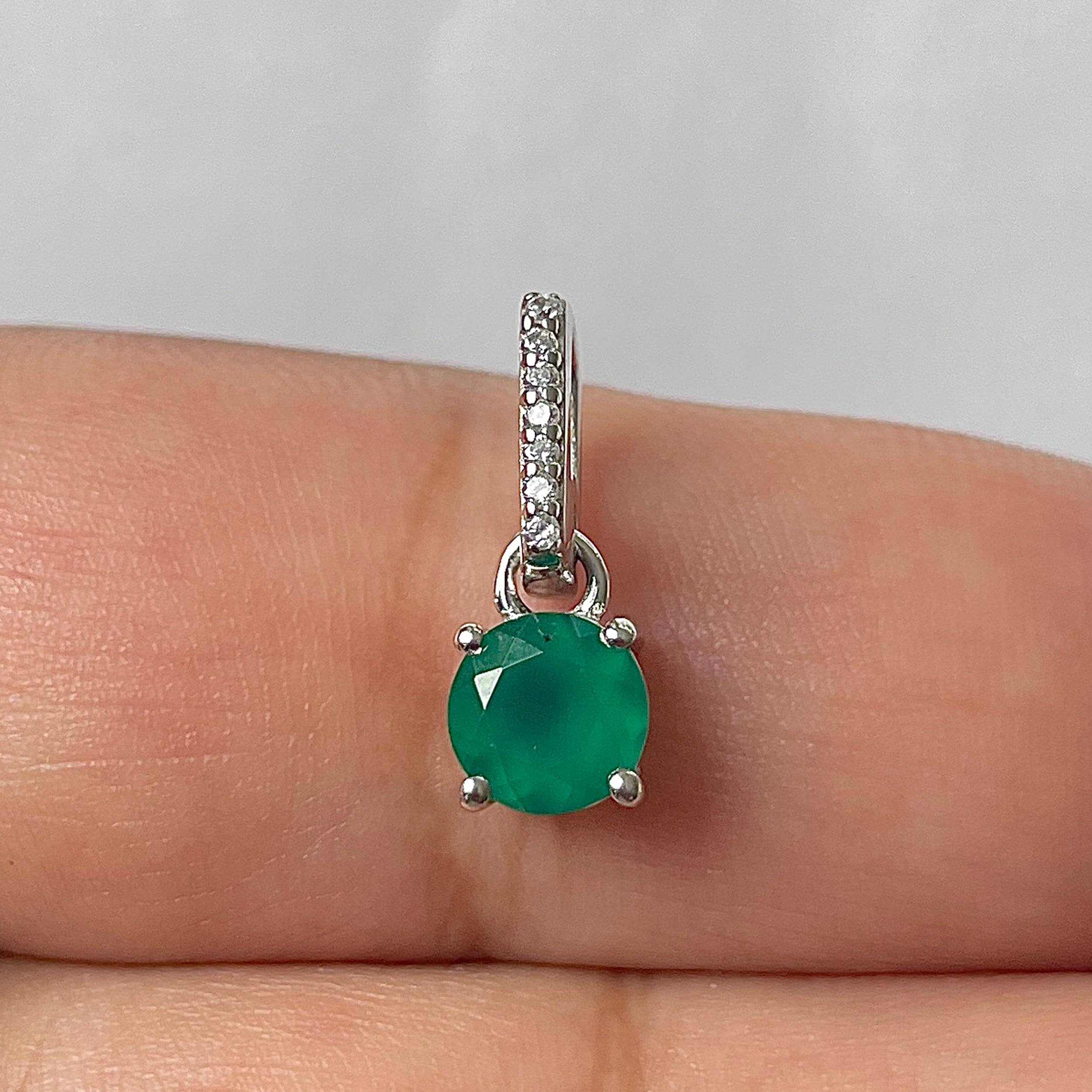 Green Onyx Pendant-(GRO-RDP-549)