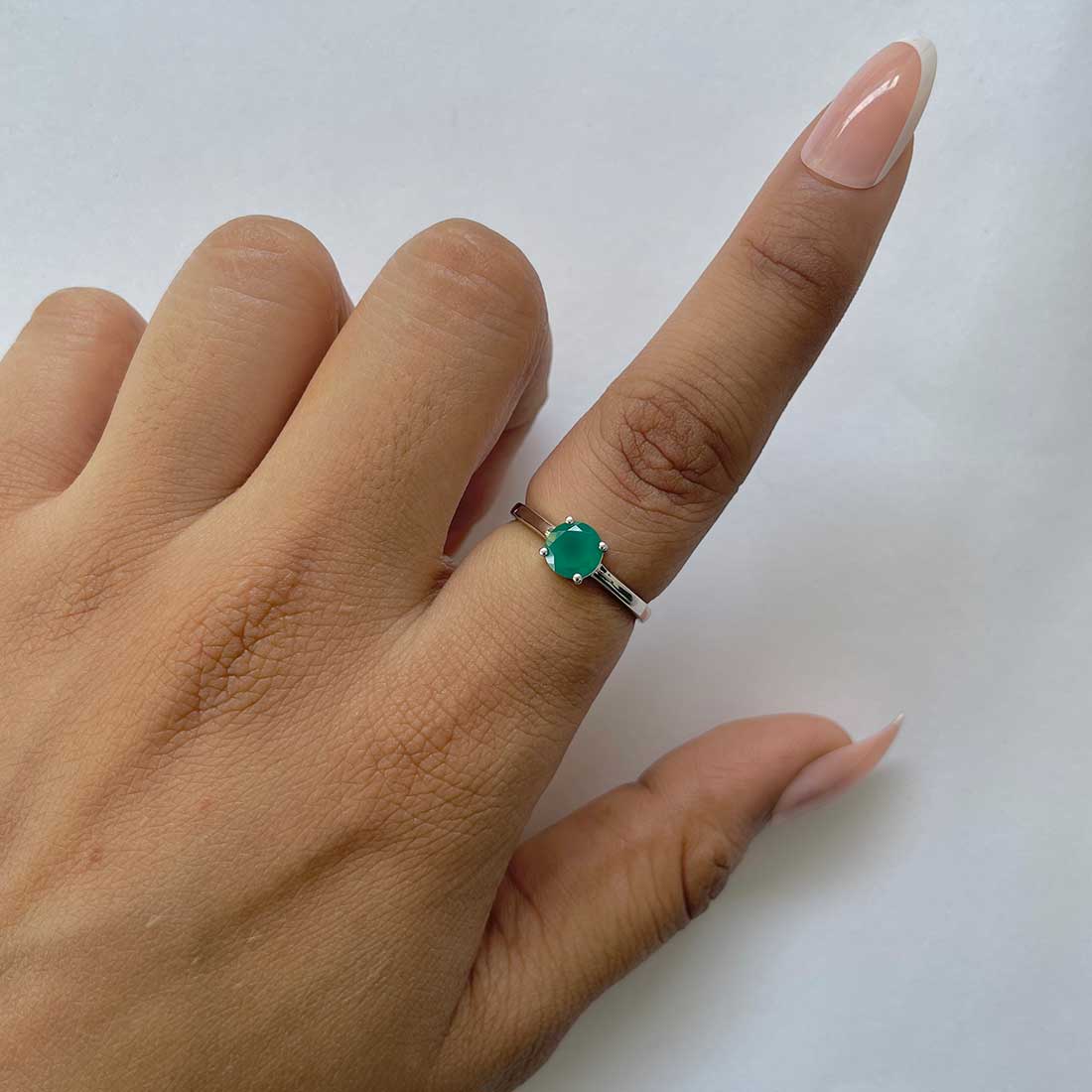 Green Onyx Ring-(GRO-RDR-236.)