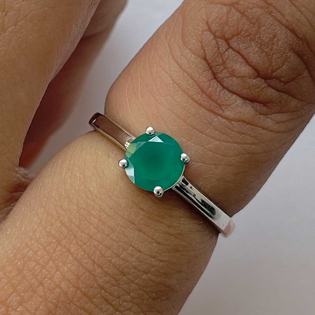 Green Onyx Ring-(GRO-RDR-236.)