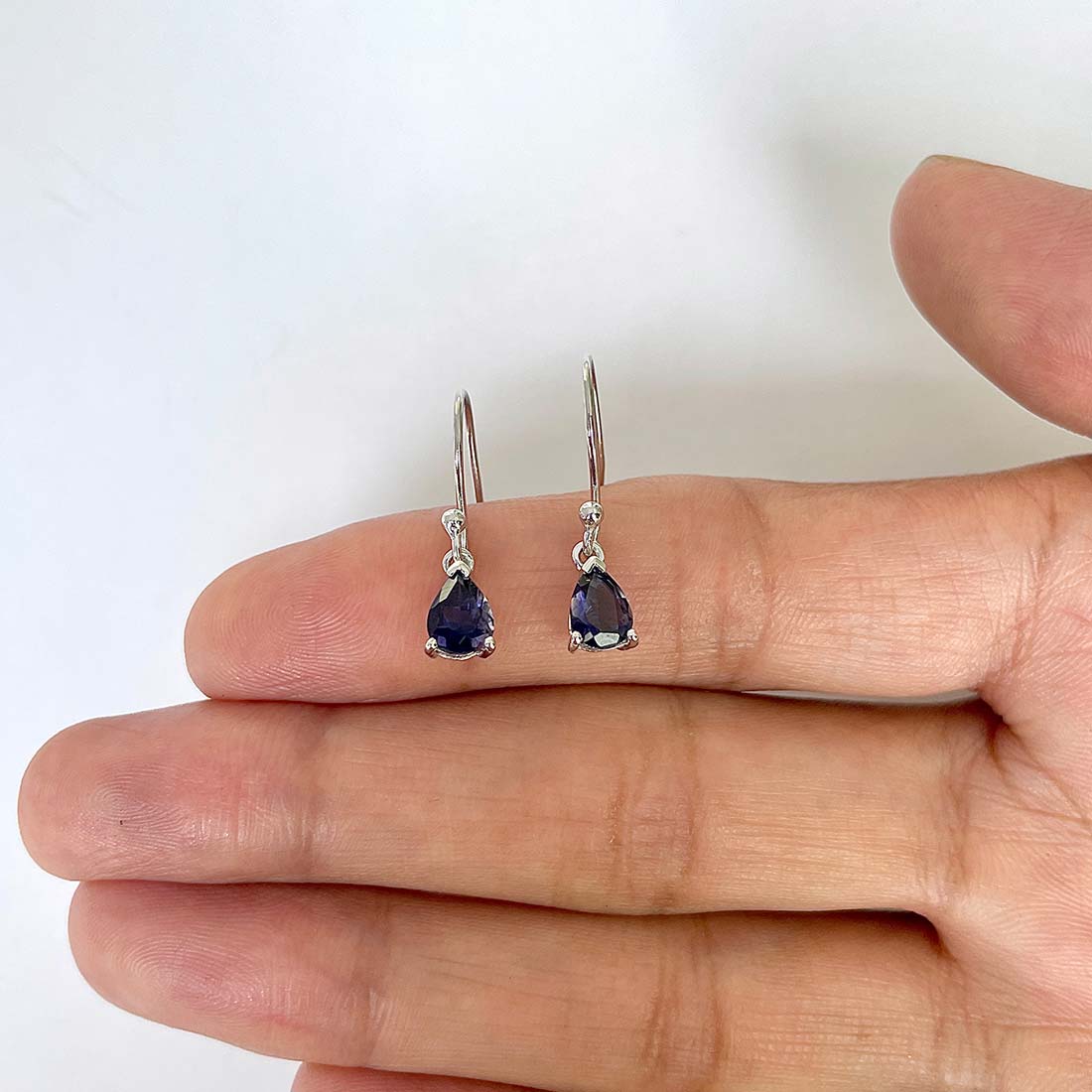 Iolite Earring-(IOL-RDE-676)