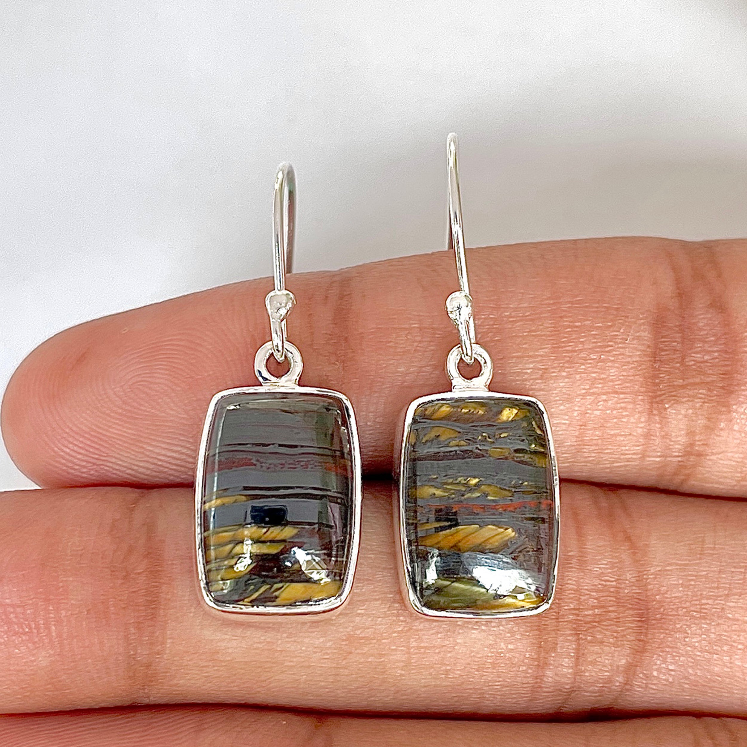 Iron Tiger Eye Earring-(ITE-3-1)