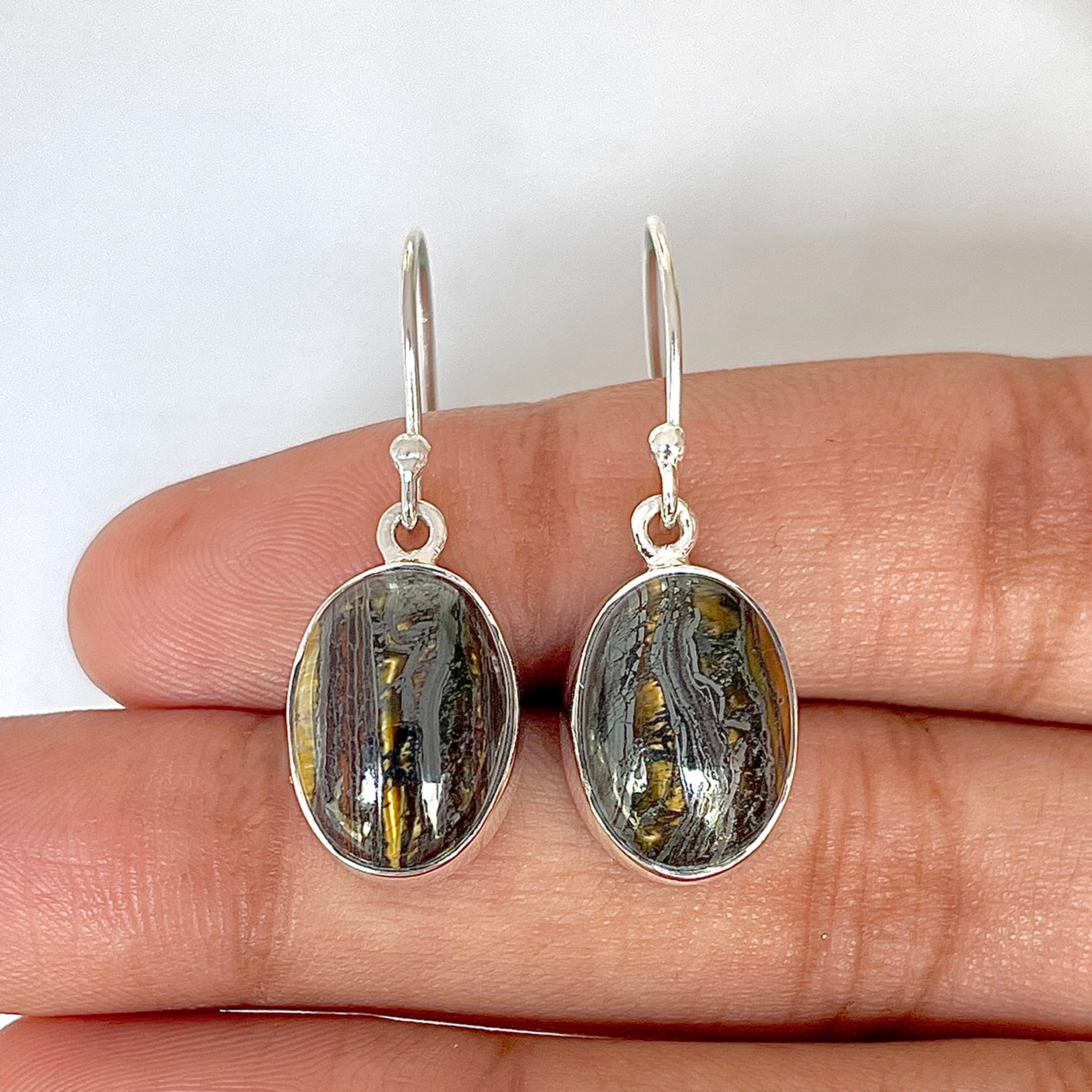 Iron Tiger Eye Earring-(ITE-3-11)