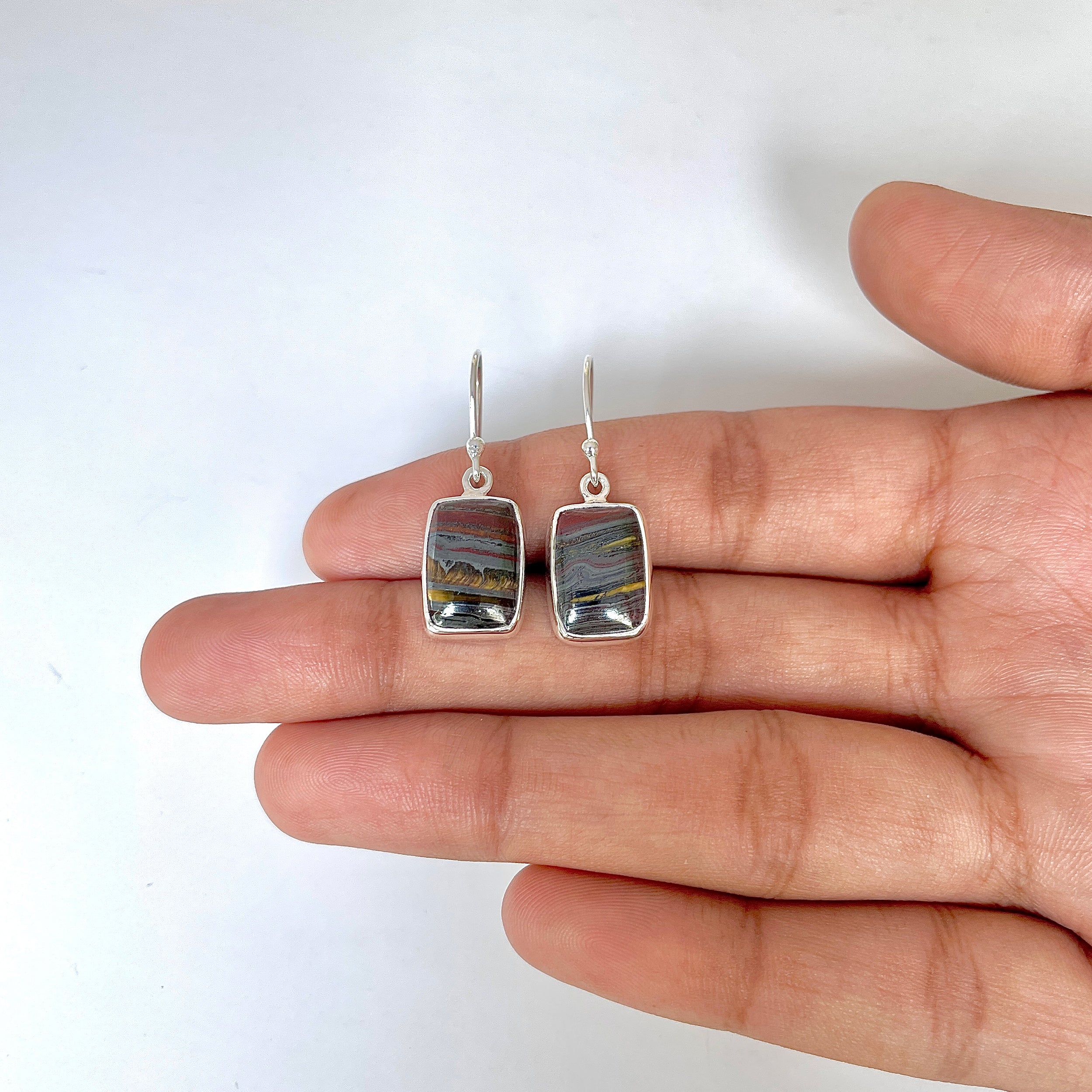 Iron Tiger Eye Earring-(ITE-3-13)
