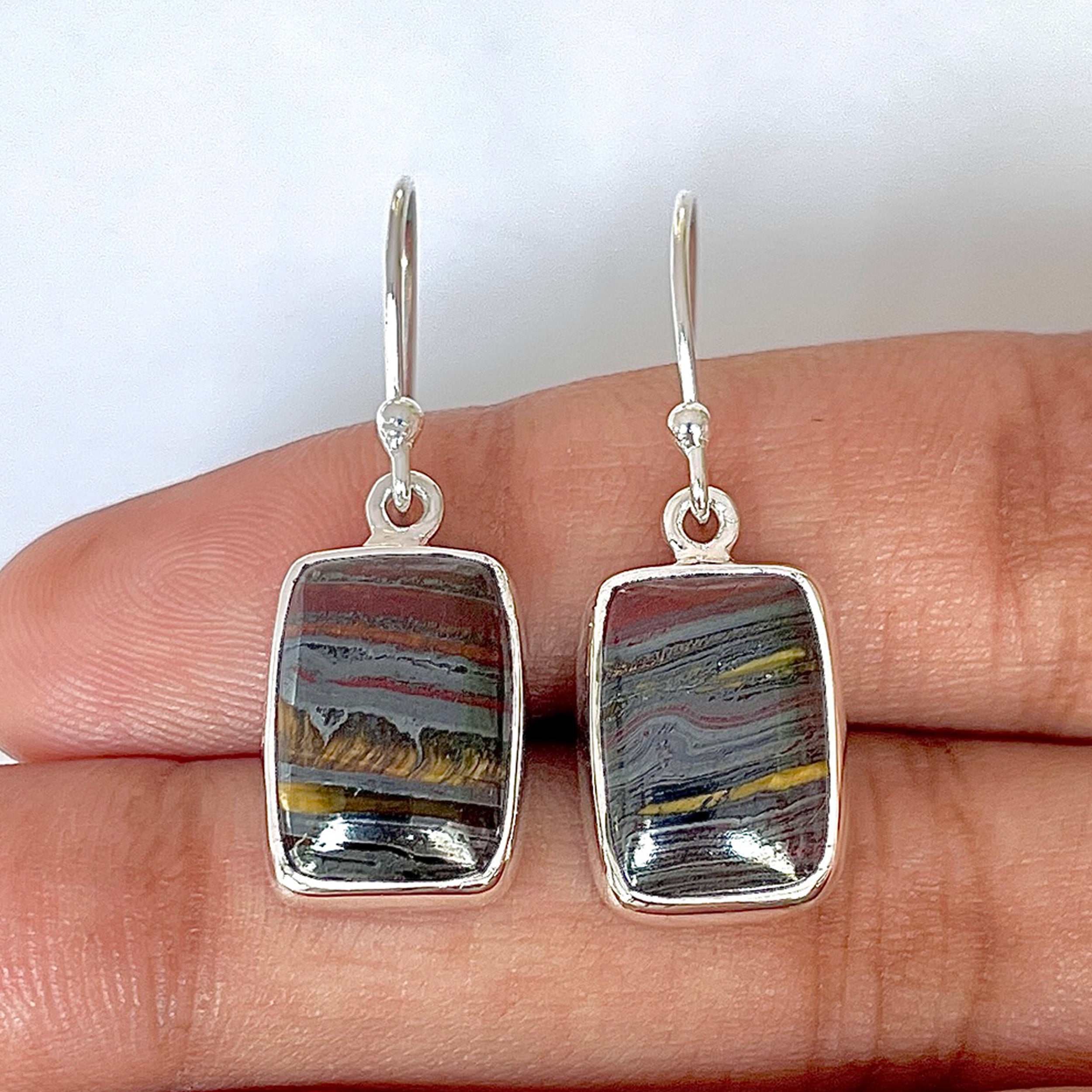 Iron Tiger Eye Earring-(ITE-3-13)