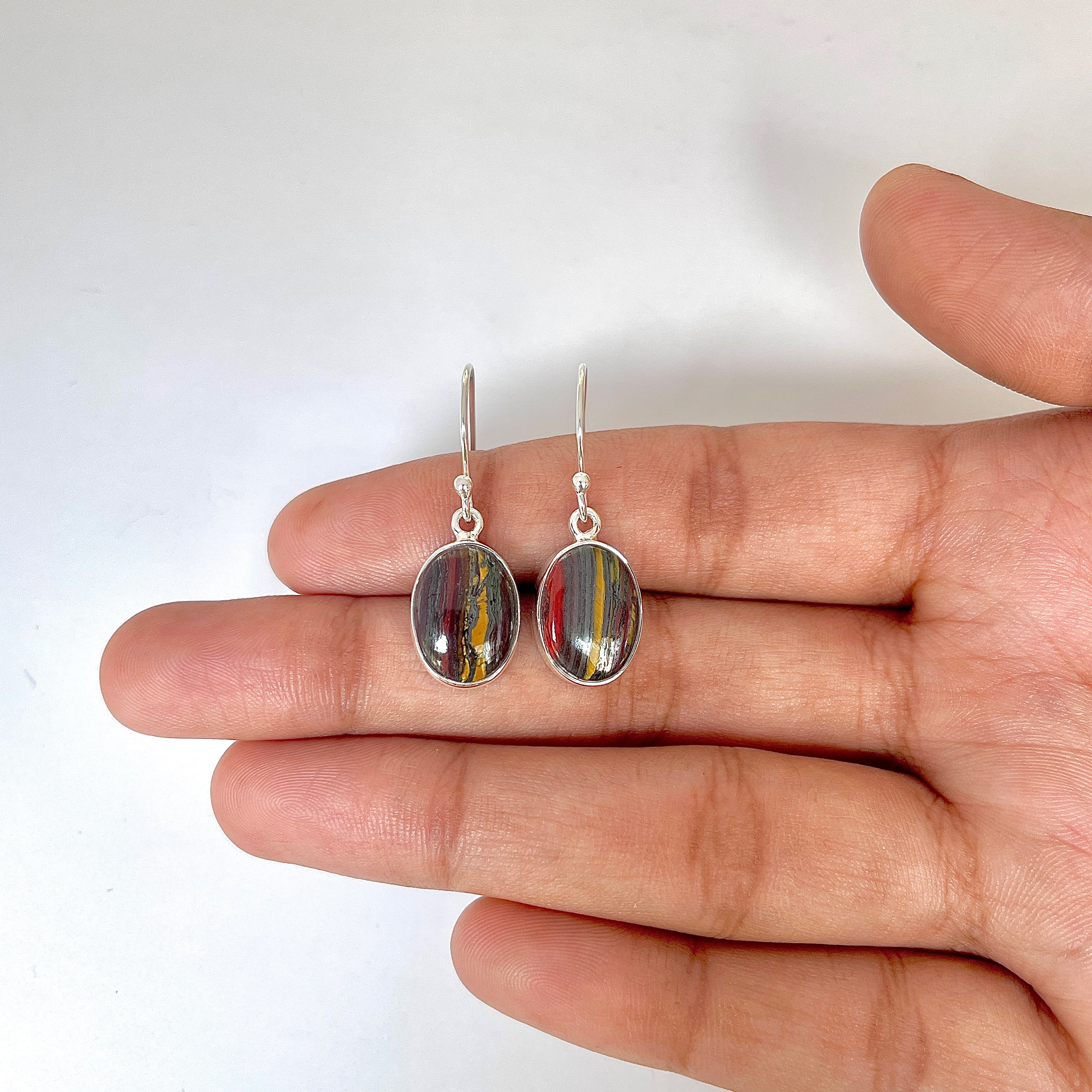 Iron Tiger Eye Earring-(ITE-3-15)