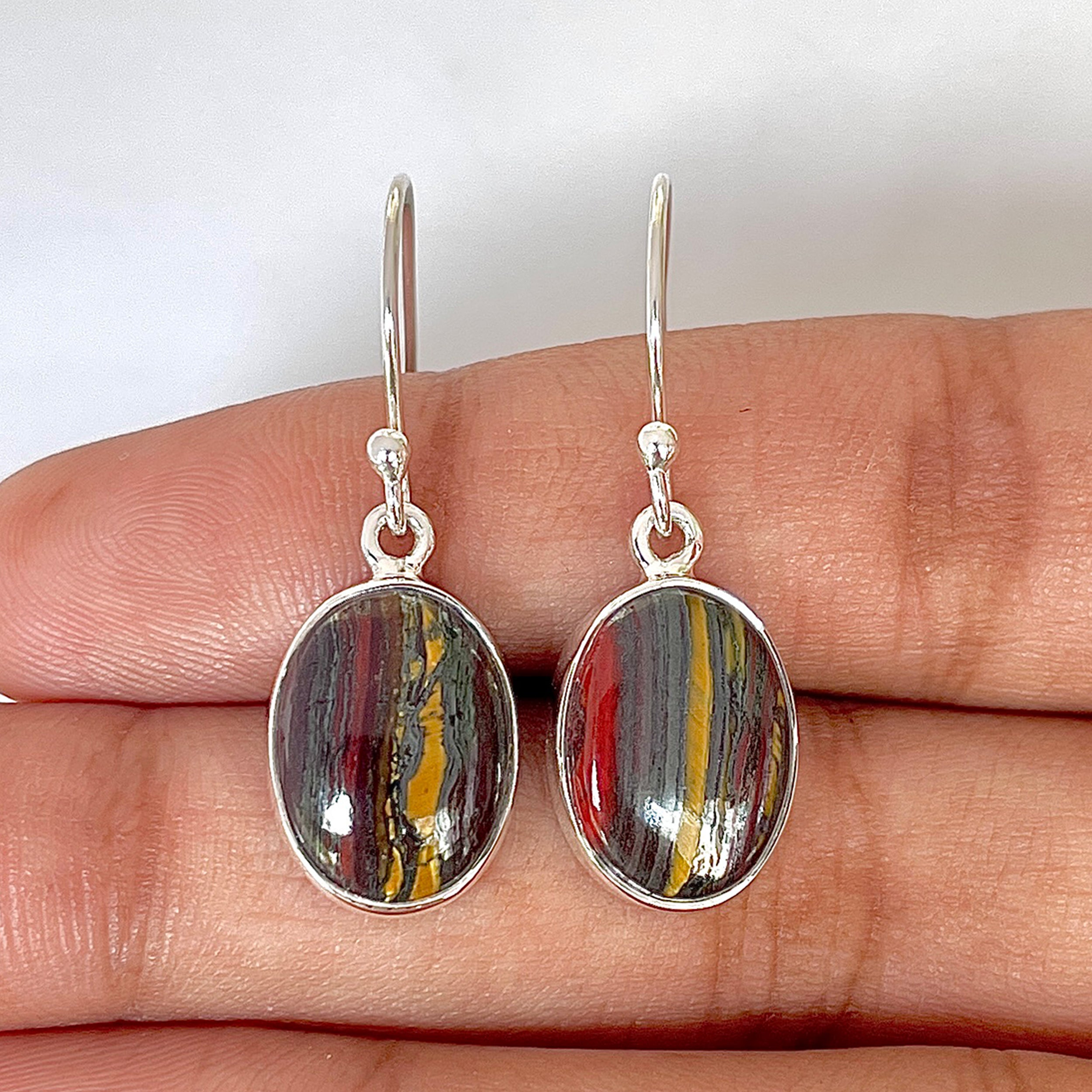 Iron Tiger Eye Earring-(ITE-3-15)