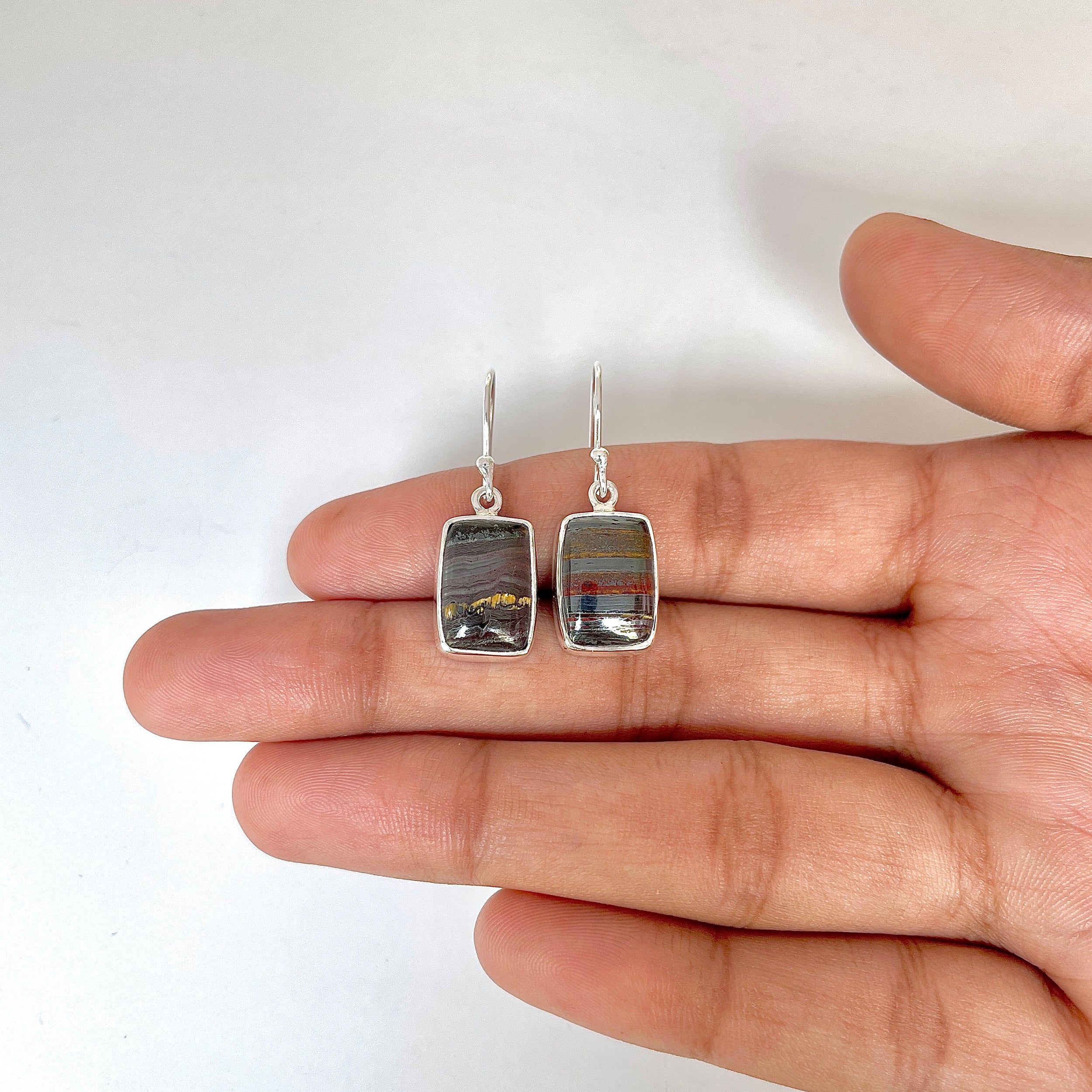 Iron Tiger Eye Earring-(ITE-3-16)