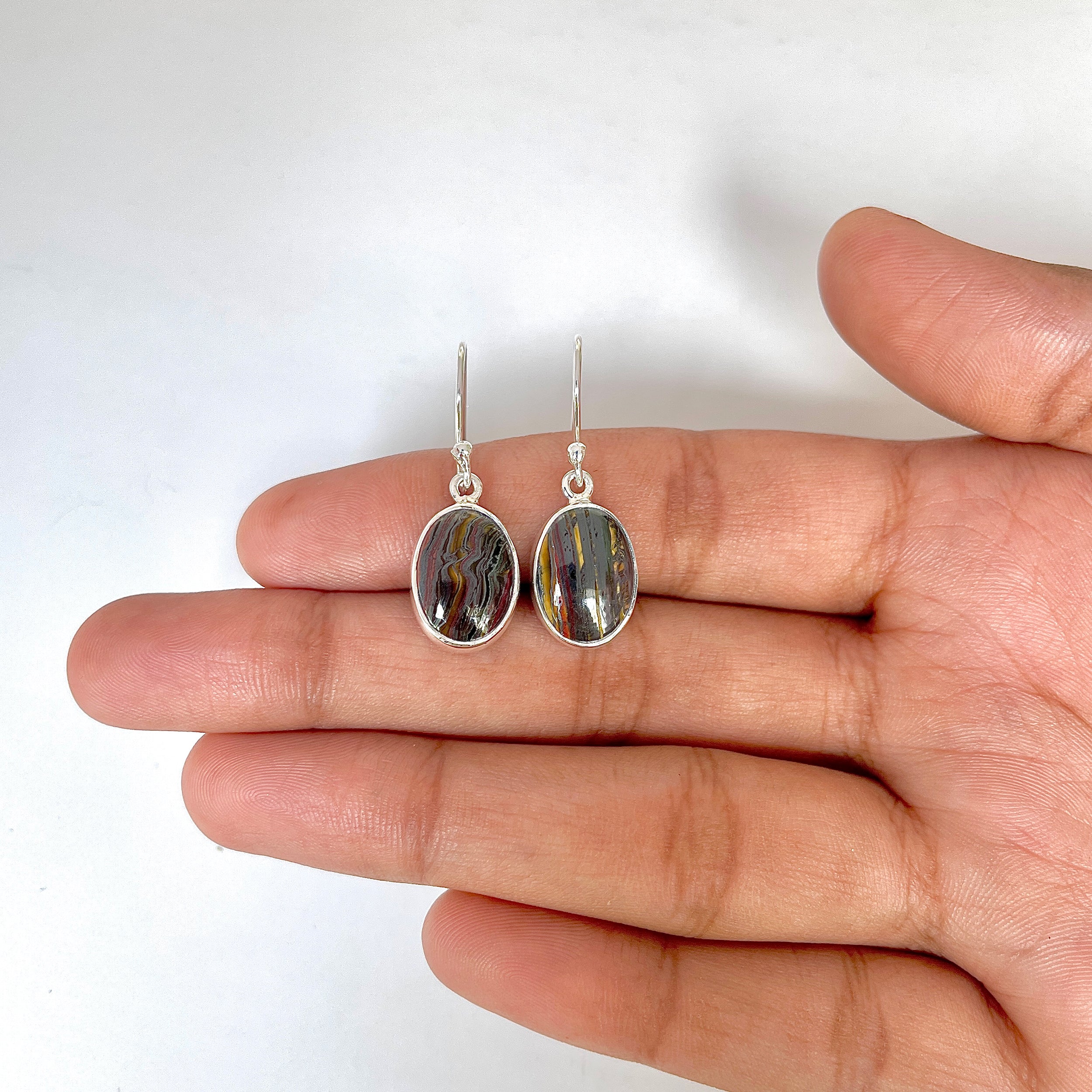 Iron Tiger Eye Earring-(ITE-3-17)
