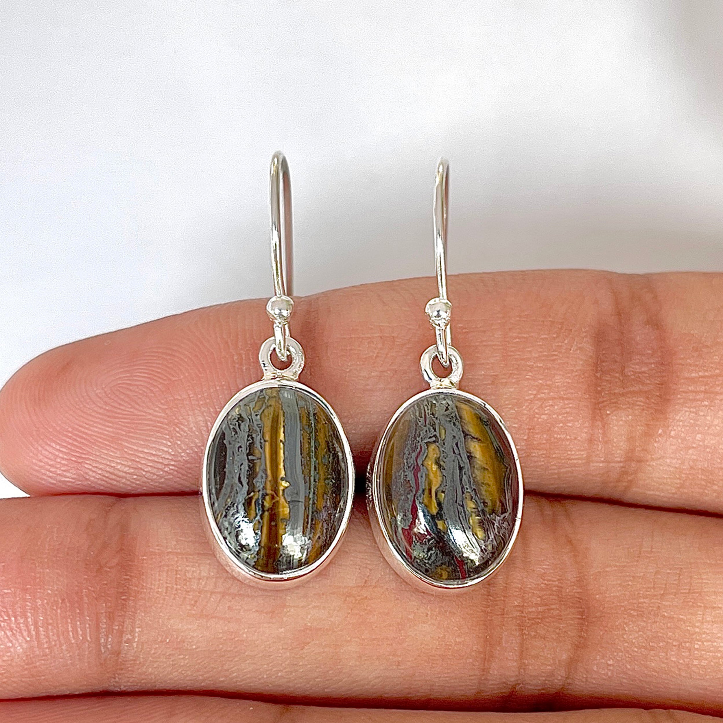 Iron Tiger Eye Earring-(ITE-3-2)