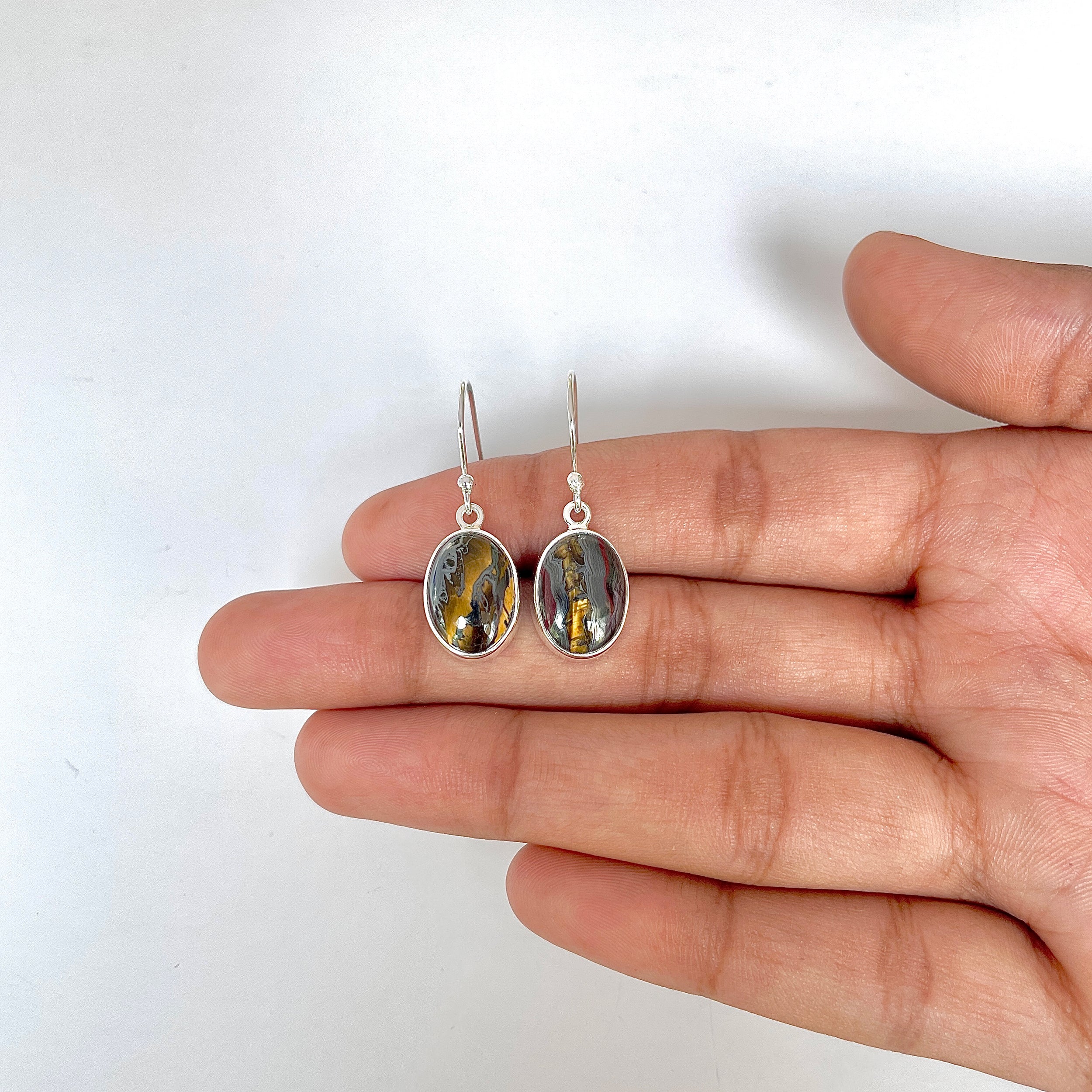 Iron Tiger Eye Earring-(ITE-3-21)