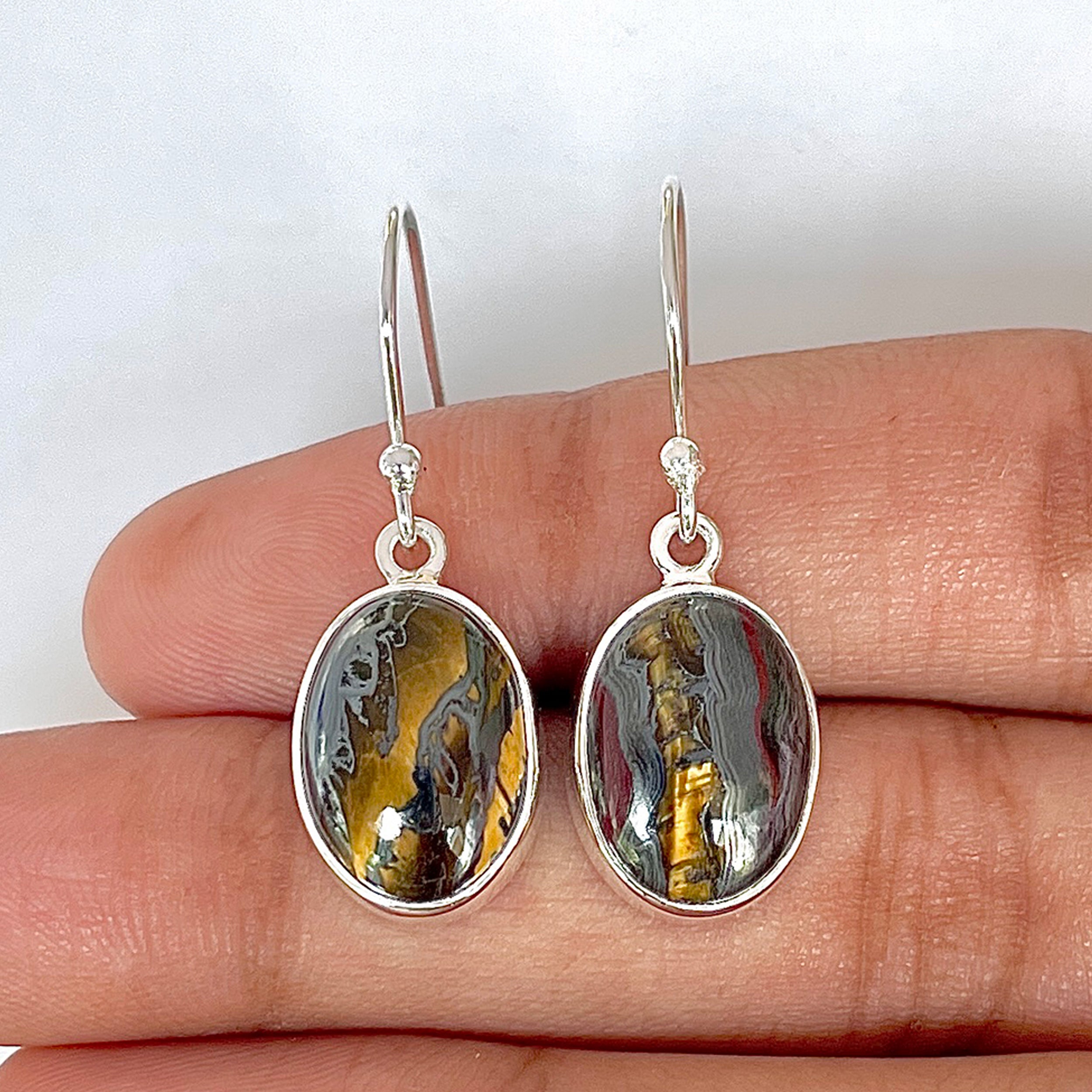 Iron Tiger Eye Earring-(ITE-3-21)