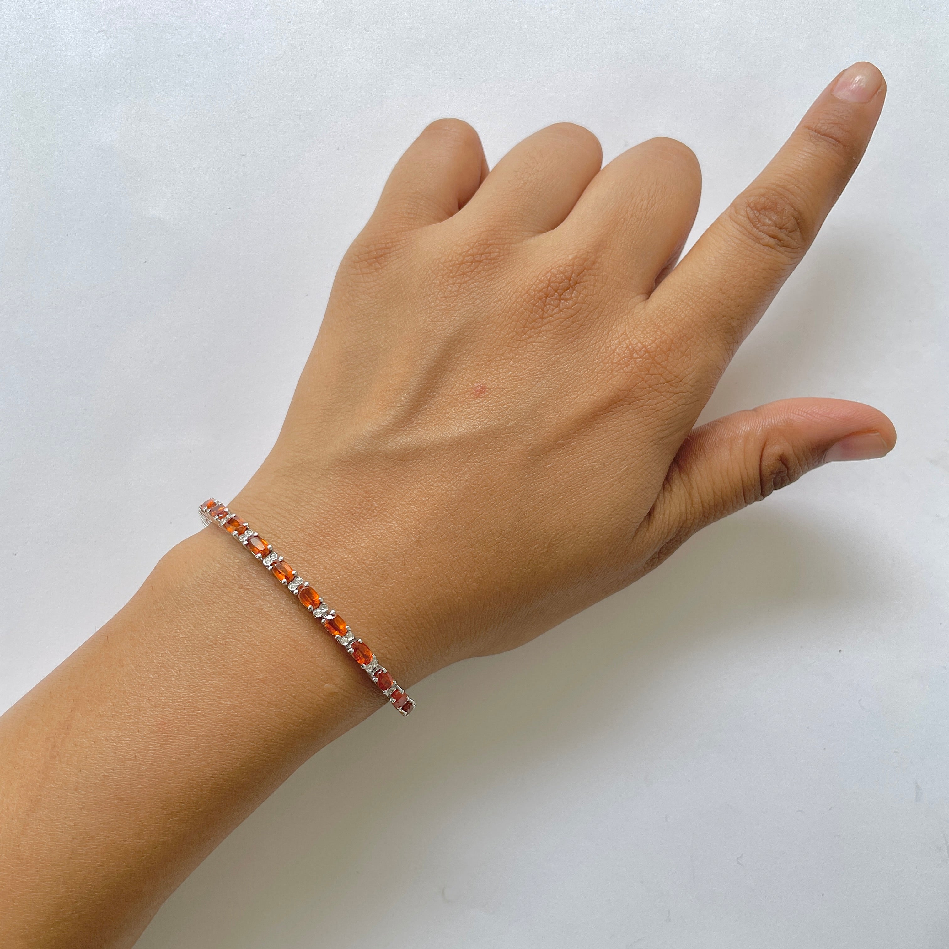 Kyanite Orange Bracelet-(KYN-RDB-110-O)