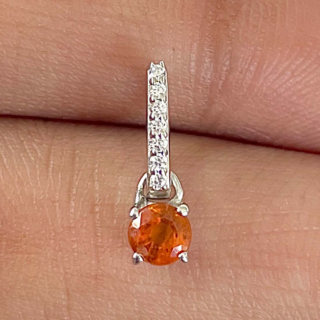 Kyanite Orange Pendant-(KYN-RDP-1166-O)