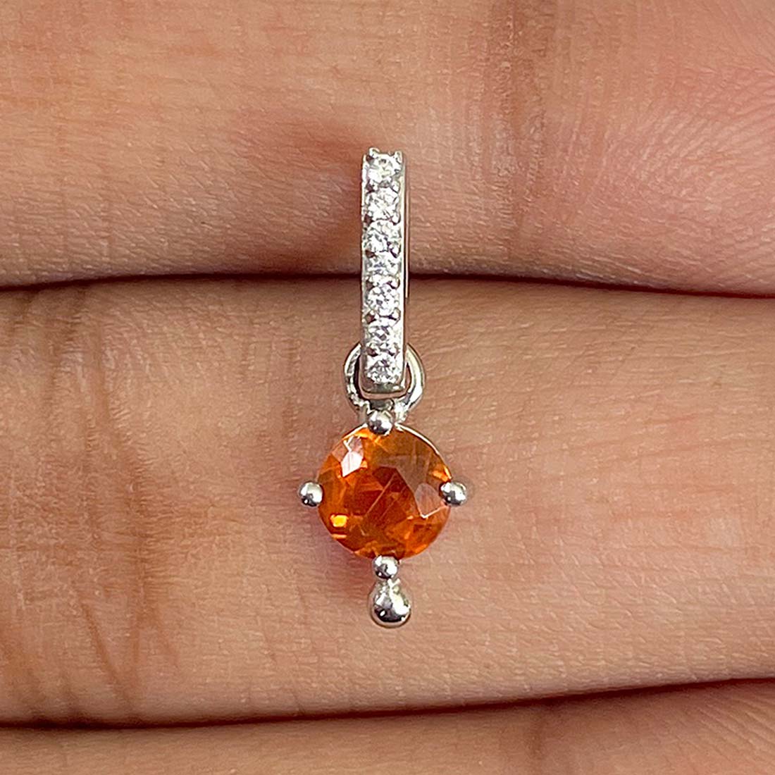 Kyanite Orange Pendant-(KYN-RDP-399-O)
