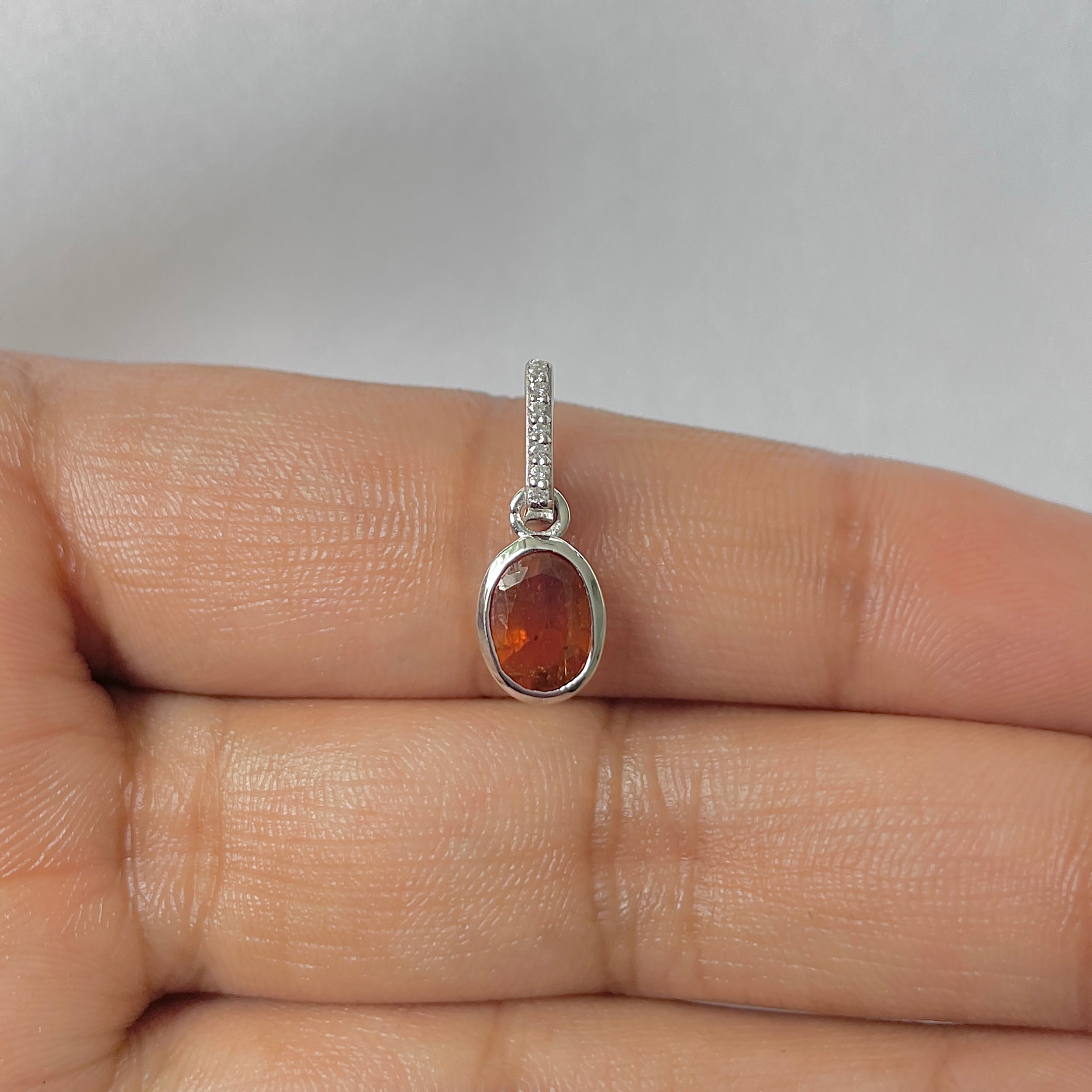 Kyanite Orange Pendant-(KYN-RDP-792-O)