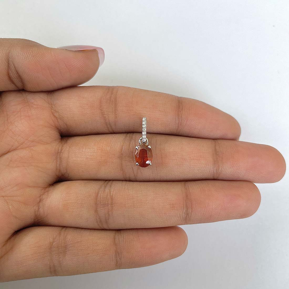 Kyanite Orange Pendant-(KYN-RDP-920-O)