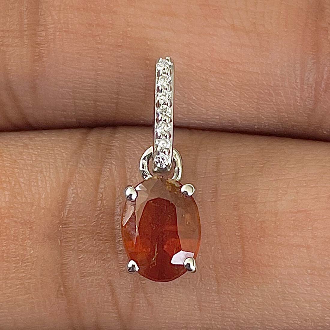 Kyanite Orange Pendant-(KYN-RDP-920-O)