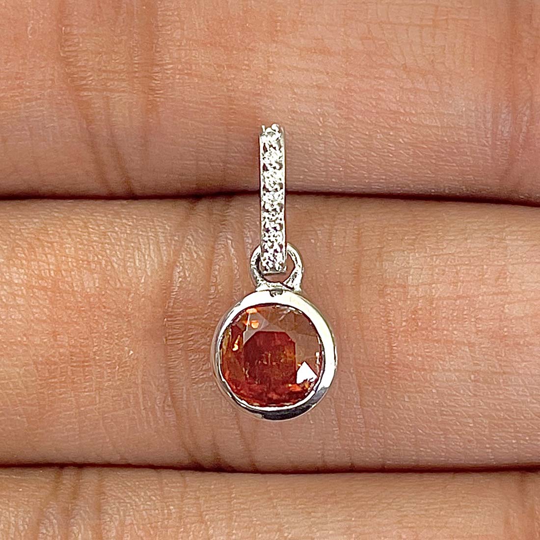 Kyanite Orange Pendant-(KYN-RDP-958-O)