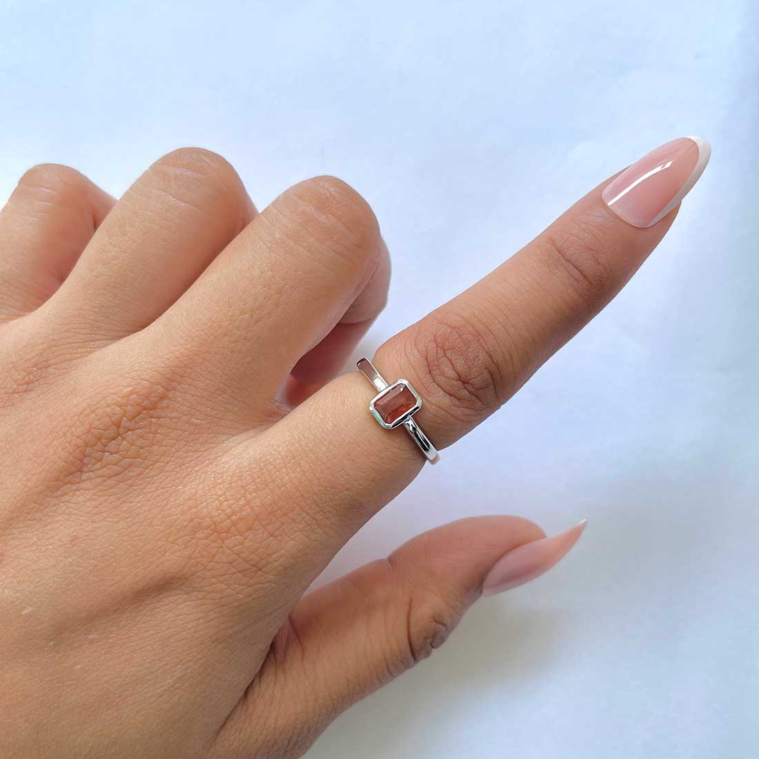 Kyanite Orange Ring-(KYN-RDR-4031-O.)