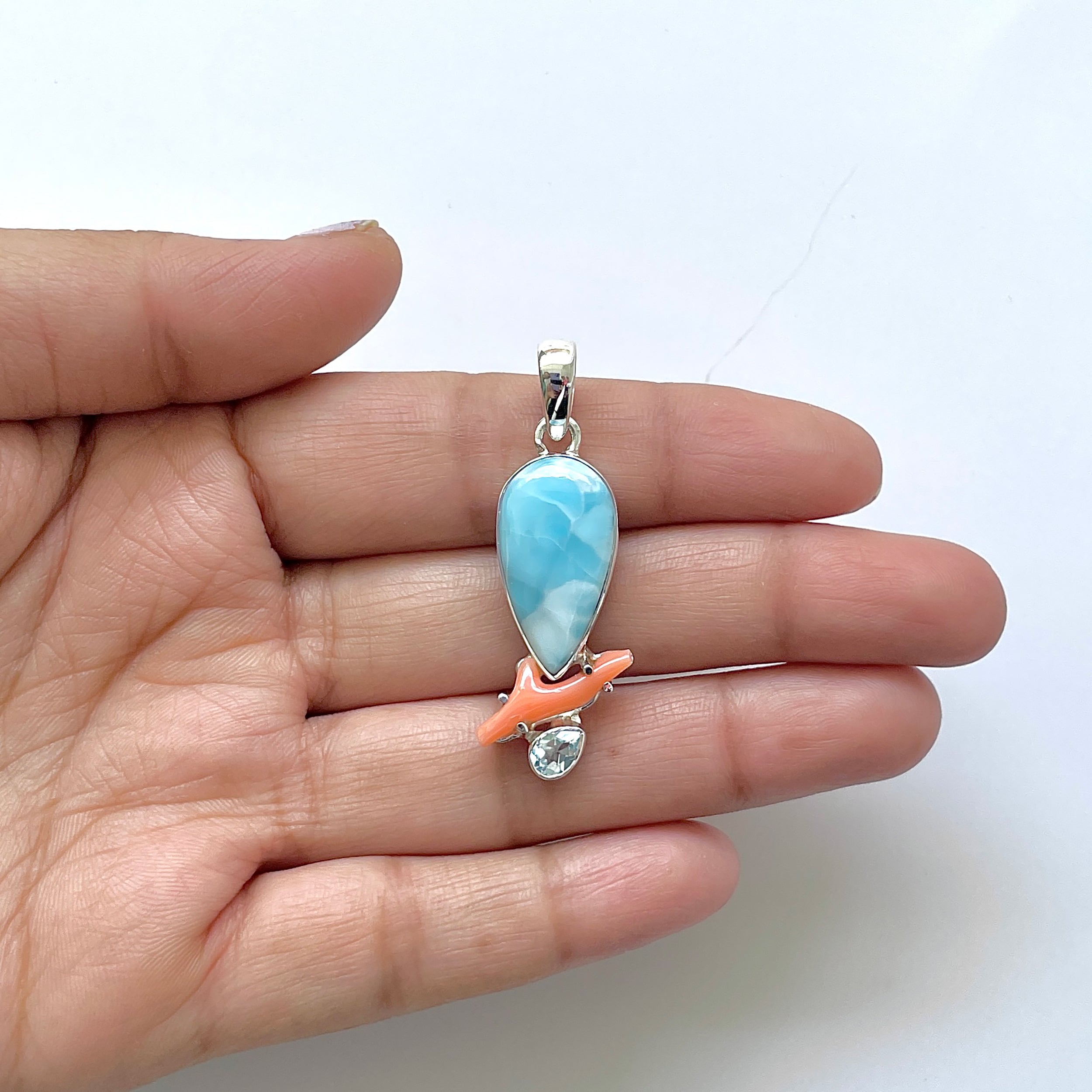 Larimar Pendant-(LAR-1-12)