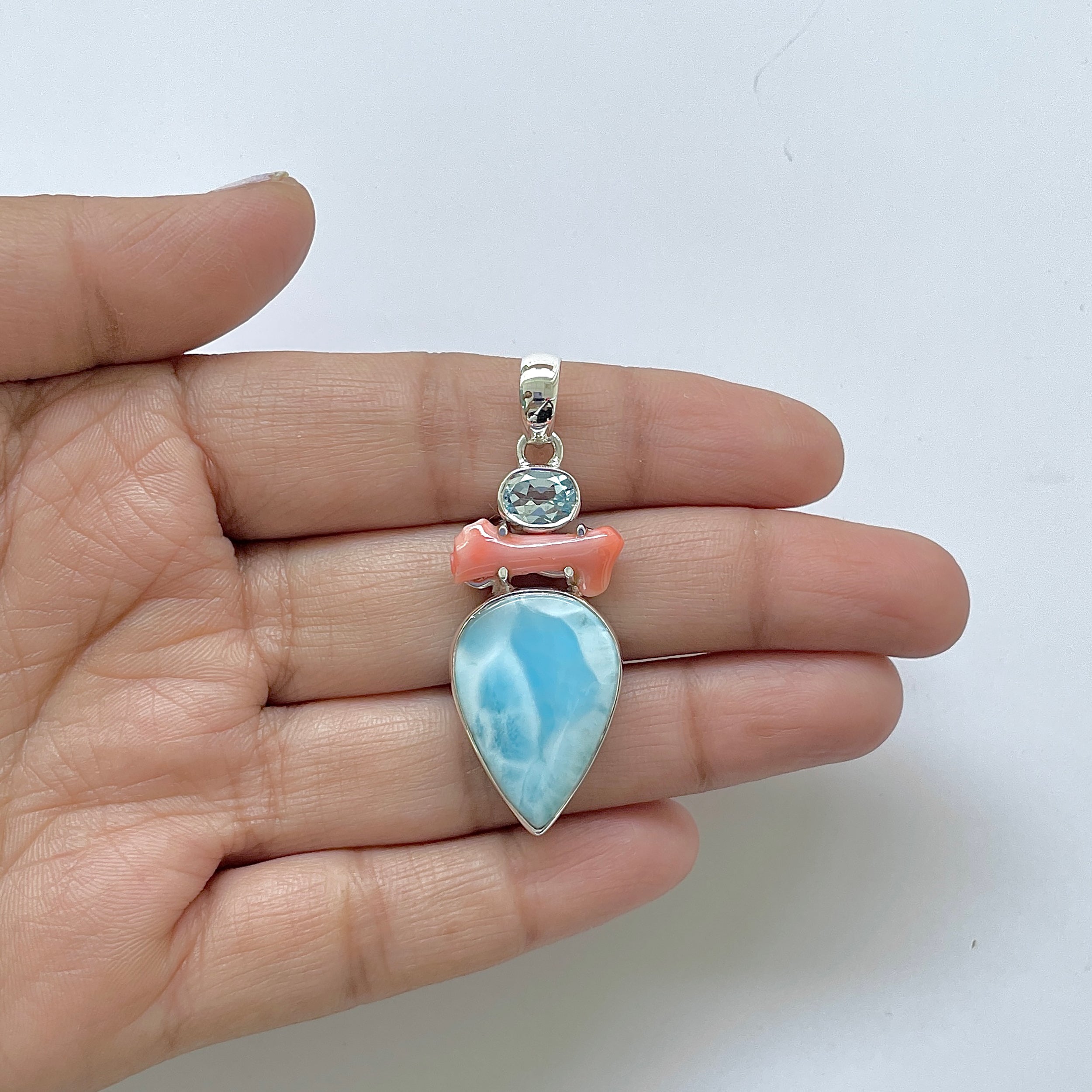 Larimar Pendant-(LAR-1-184)