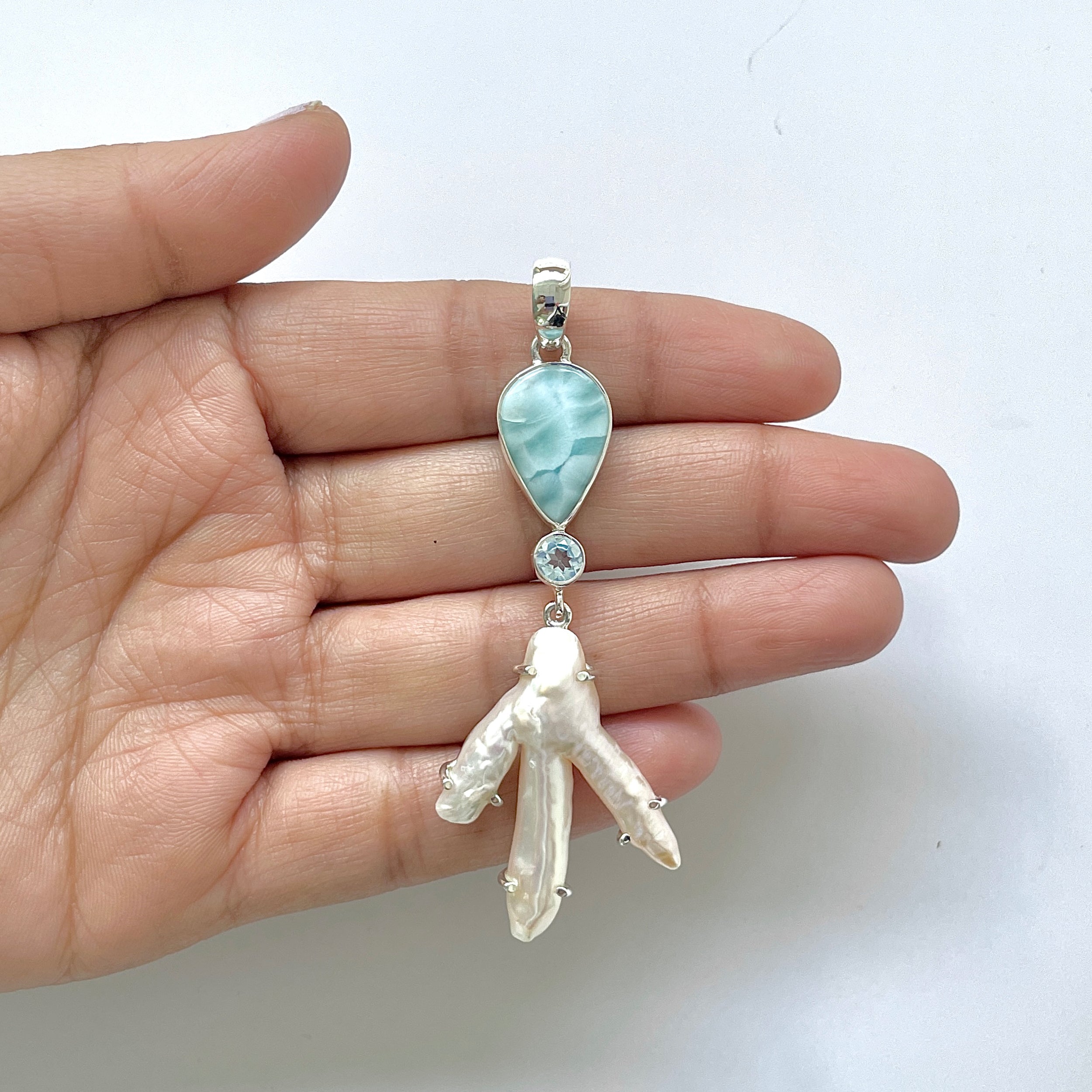 Larimar Pendant-(LAR-1-197)