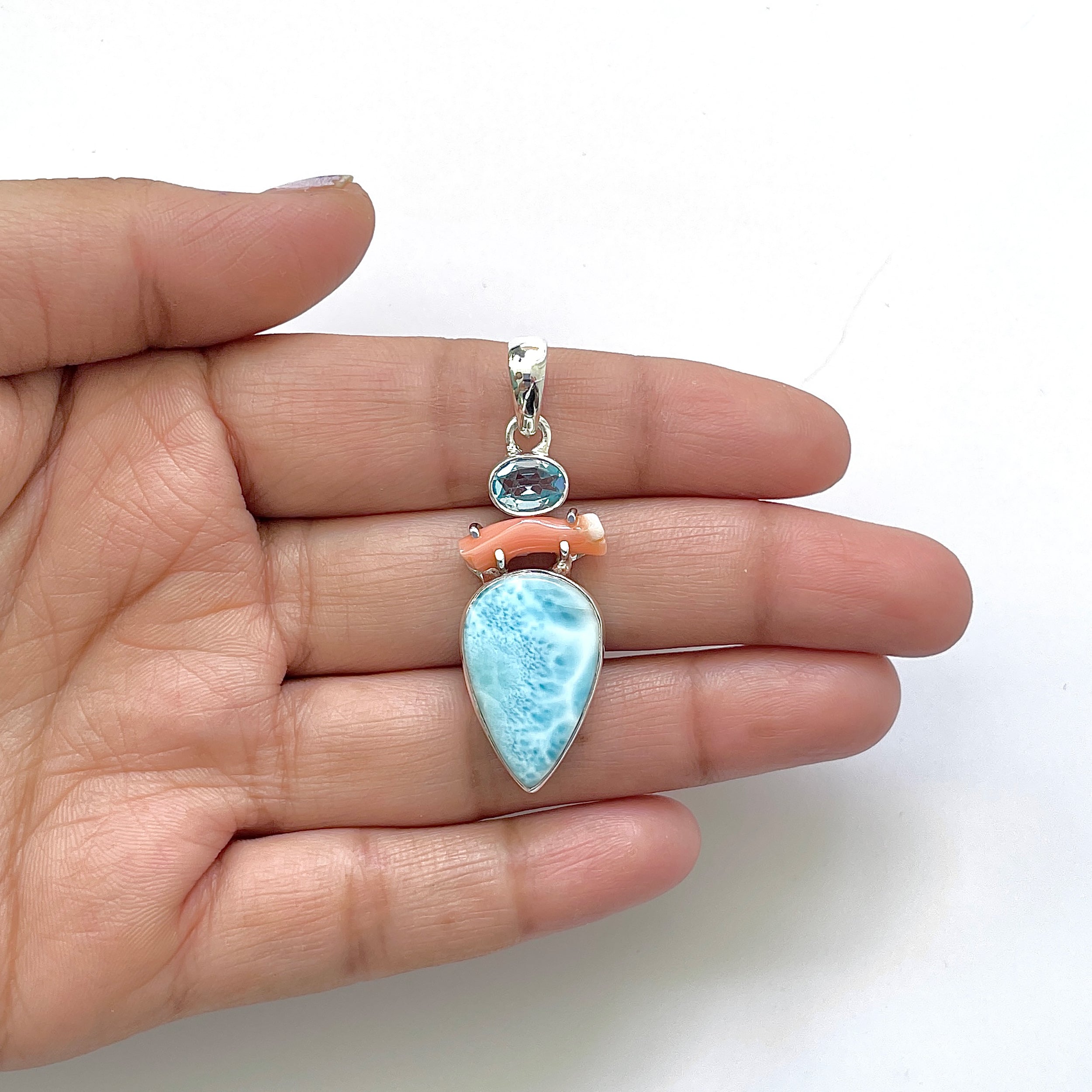 Larimar Pendant-(LAR-1-28)