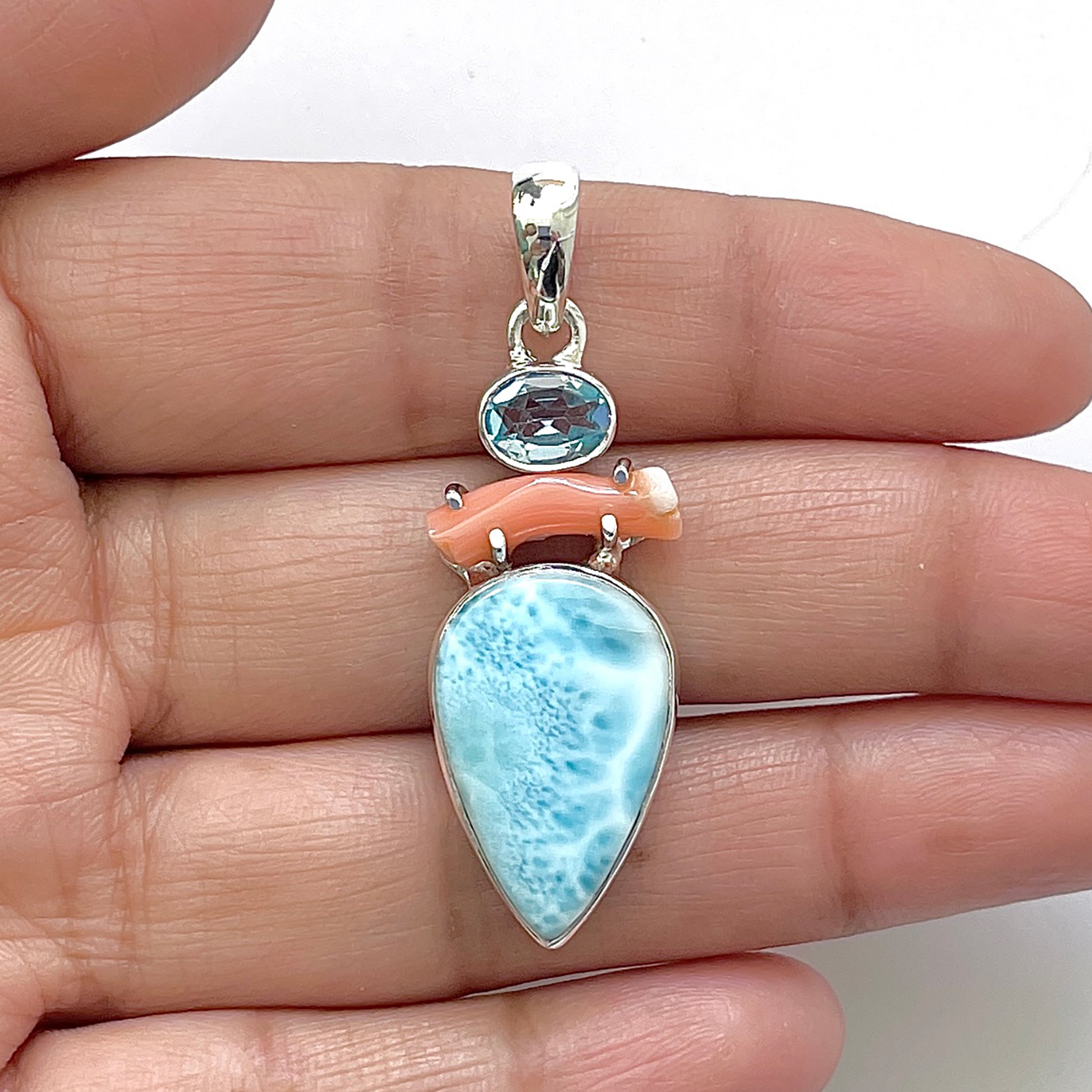 Larimar Pendant-(LAR-1-28)