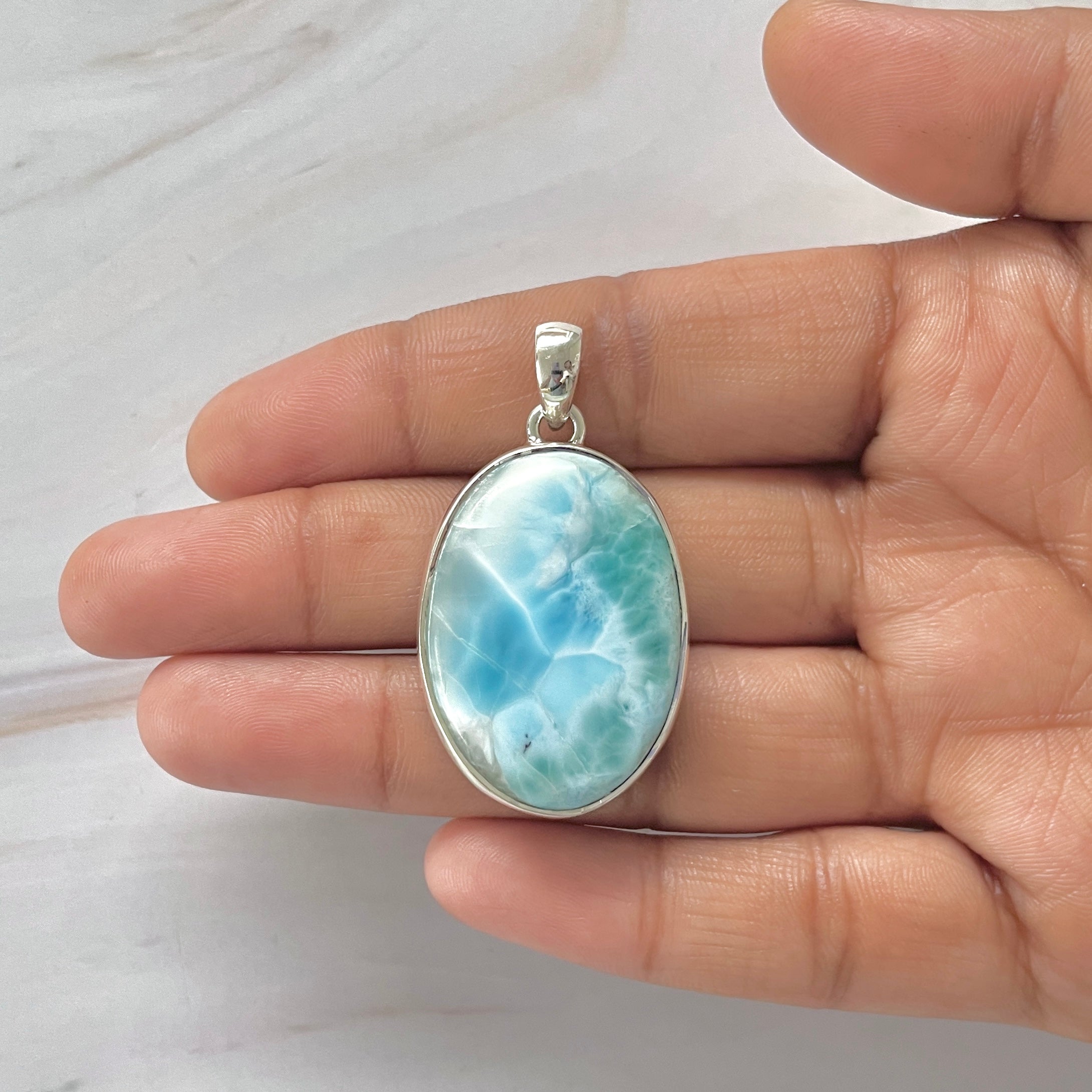 Larimar Pendant-(LAR-1-349)