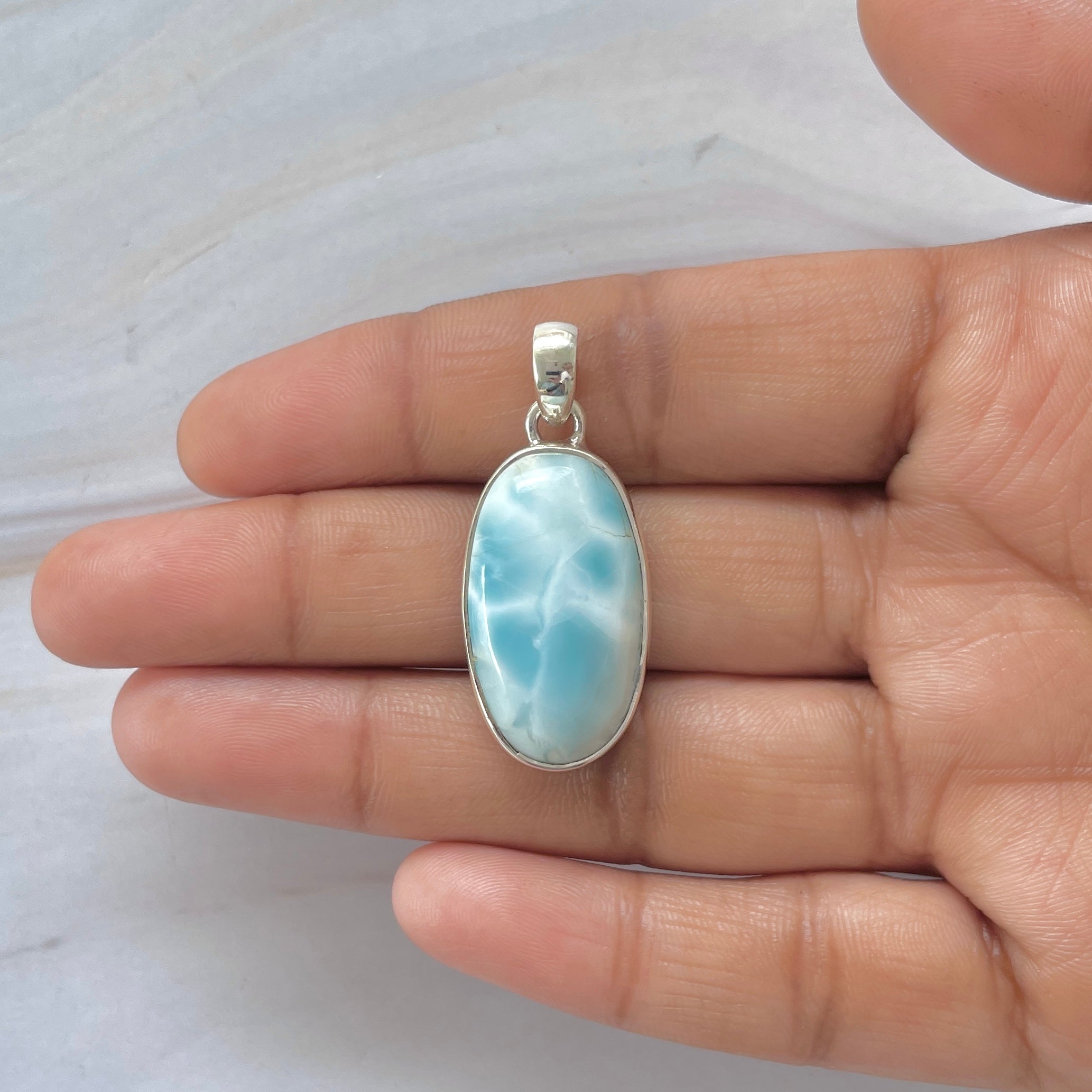 Larimar Pendant-(LAR-1-366)