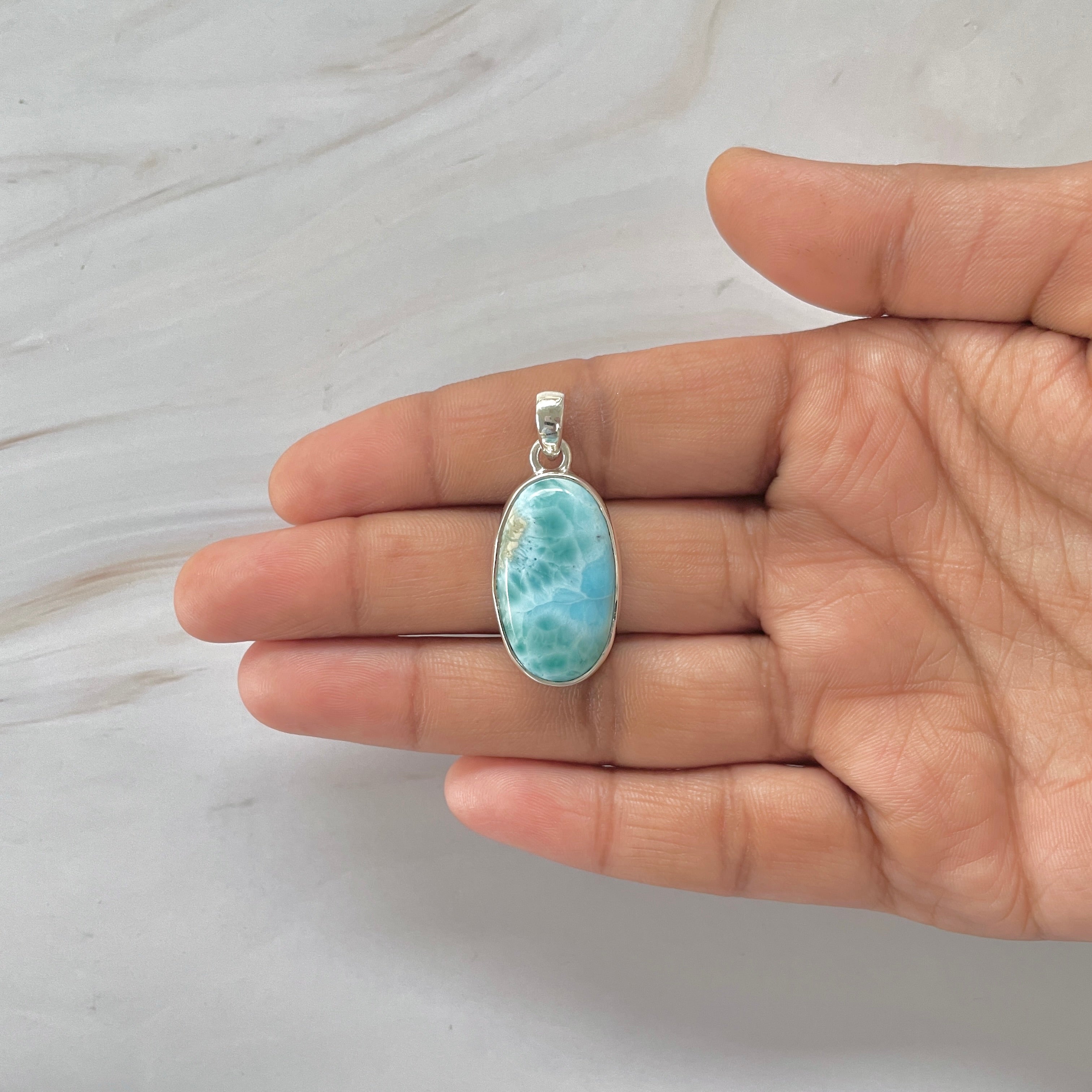 Larimar Pendant-(LAR-1-377)