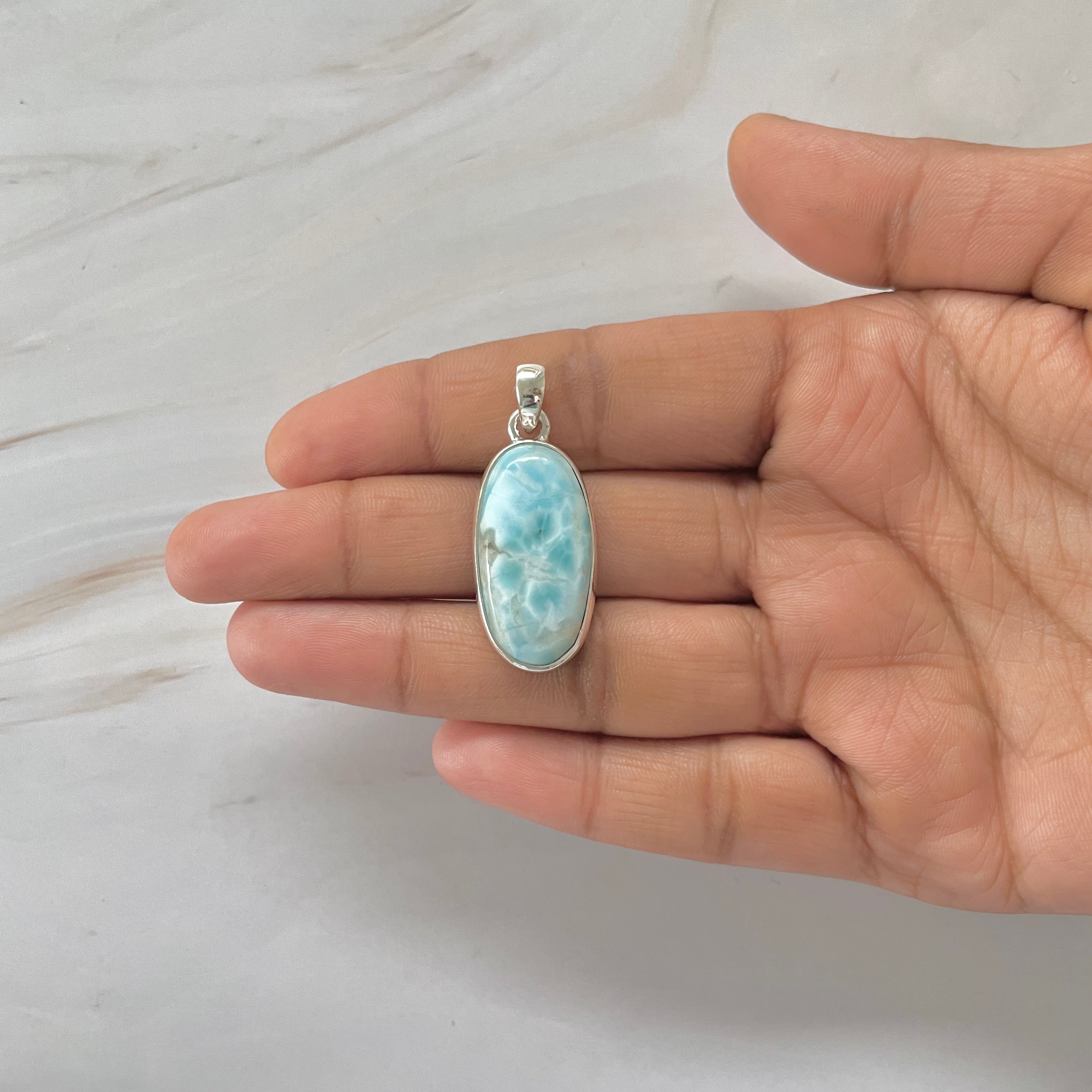 Larimar Pendant-(LAR-1-385)
