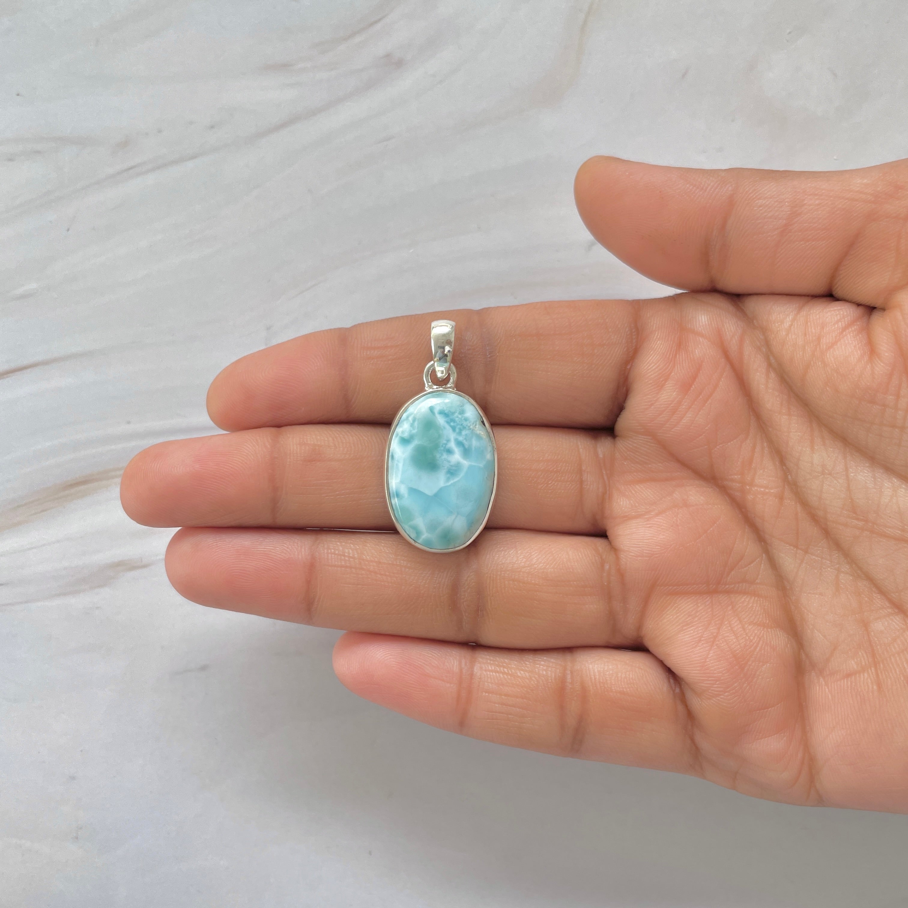 Larimar Pendant-(LAR-1-388)