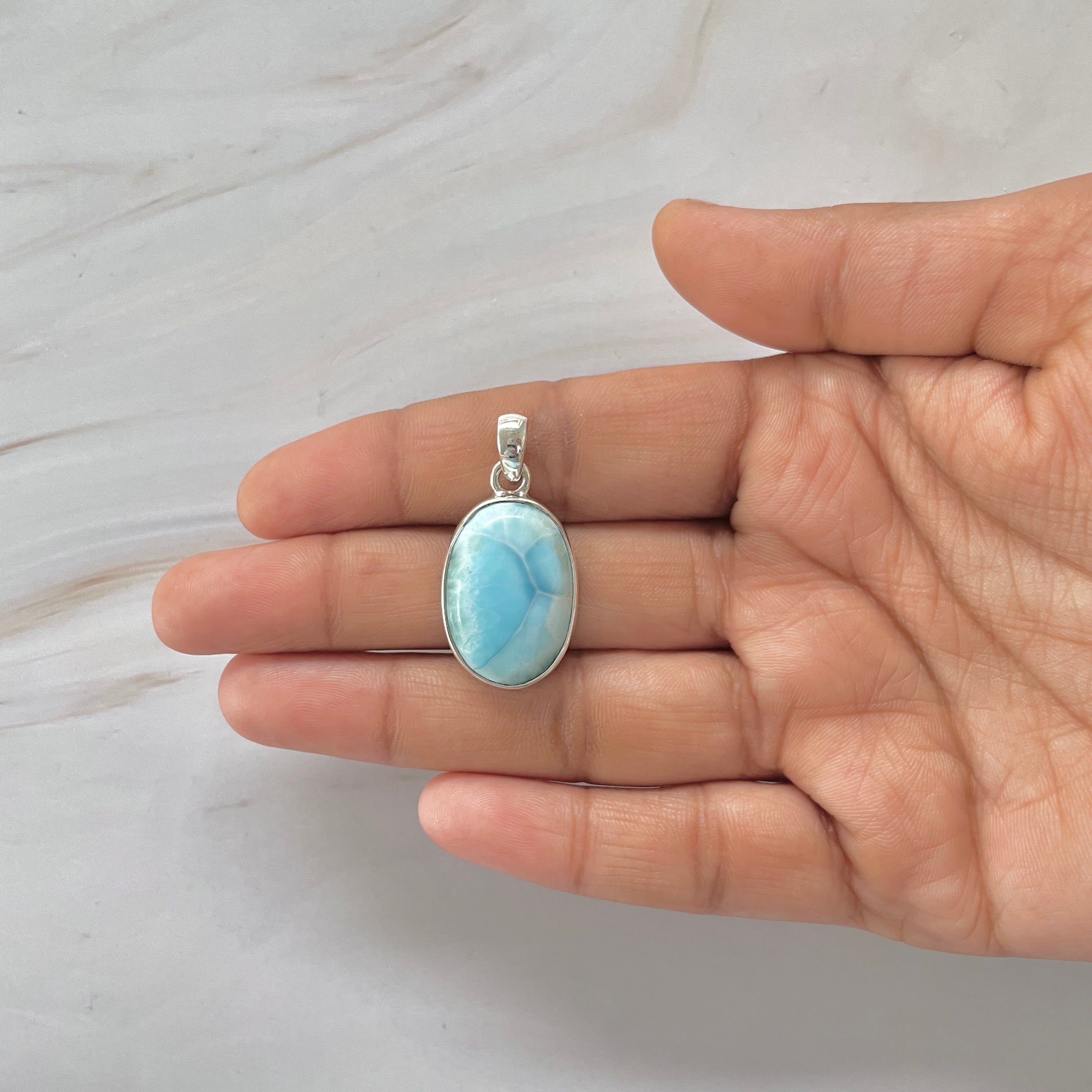 Larimar Pendant-(LAR-1-390)